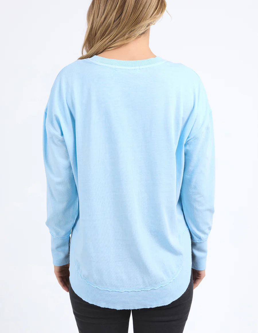 Collection of Foxwood Farrah Long Sleeve - Waterfall Blue in a gallery layout