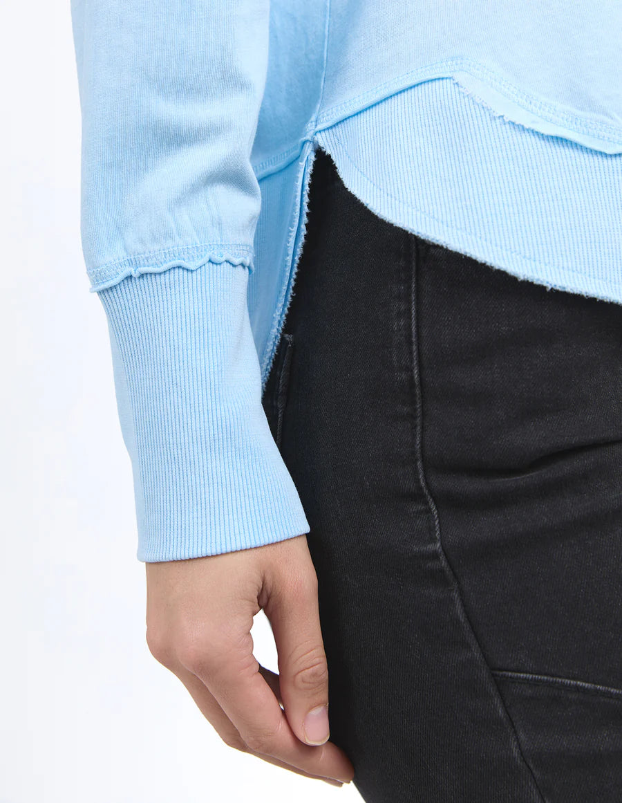 Collection of Foxwood Farrah Long Sleeve - Waterfall Blue in a gallery layout