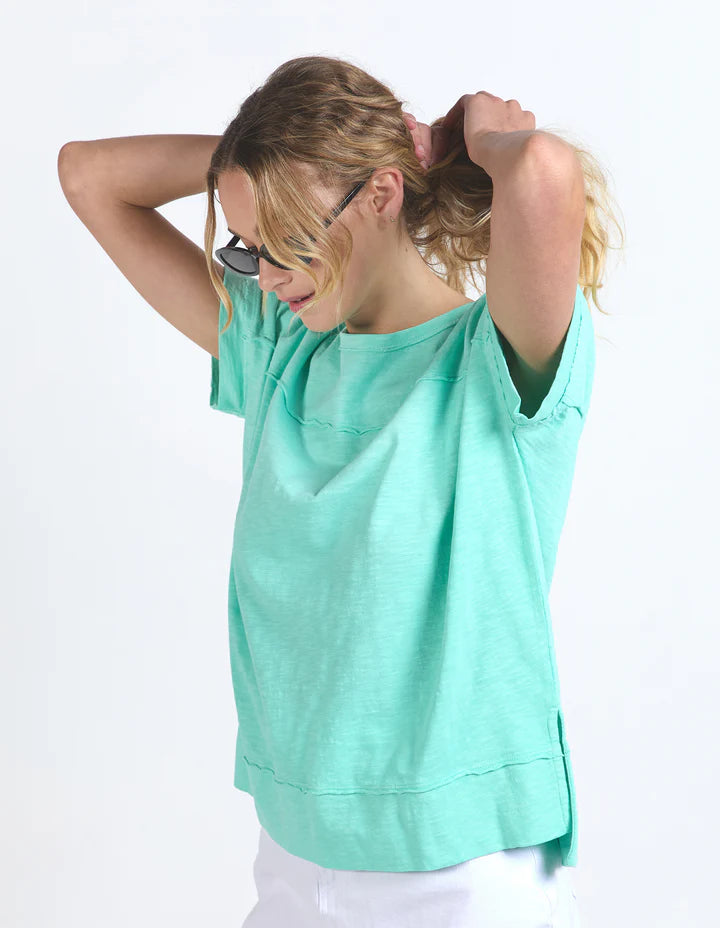 Collection of Foxwood Allison Tee - Neon Mint in a gallery layout