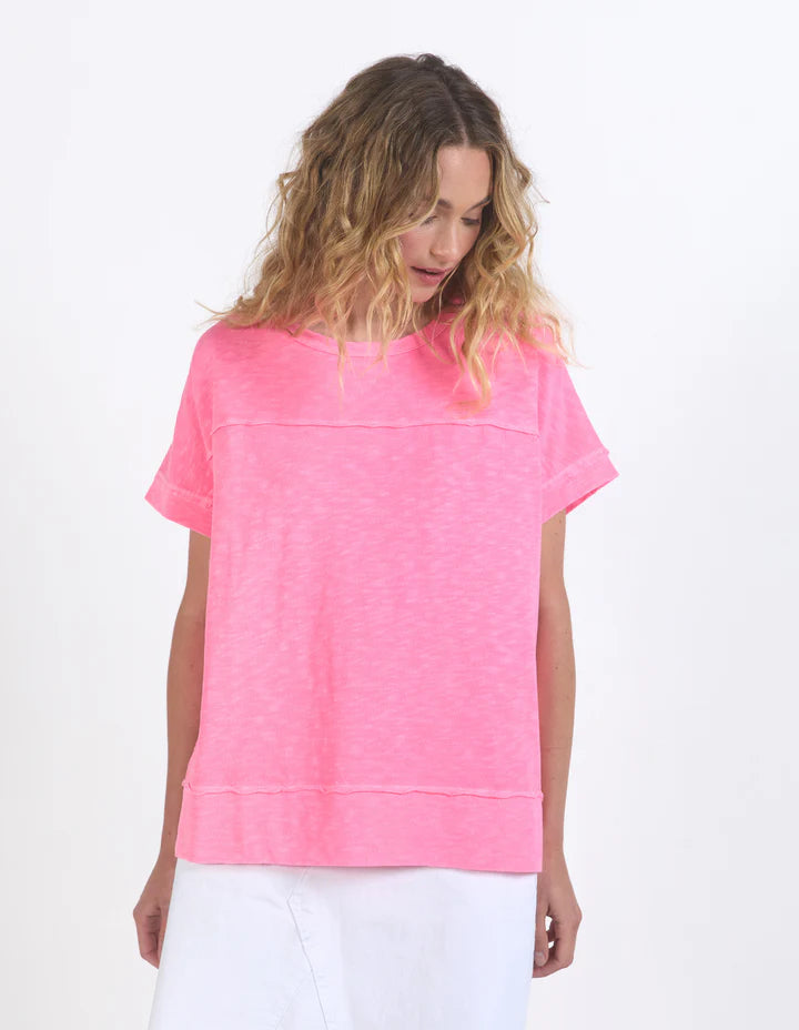 Foxwood Allison Tee- Neon Rose