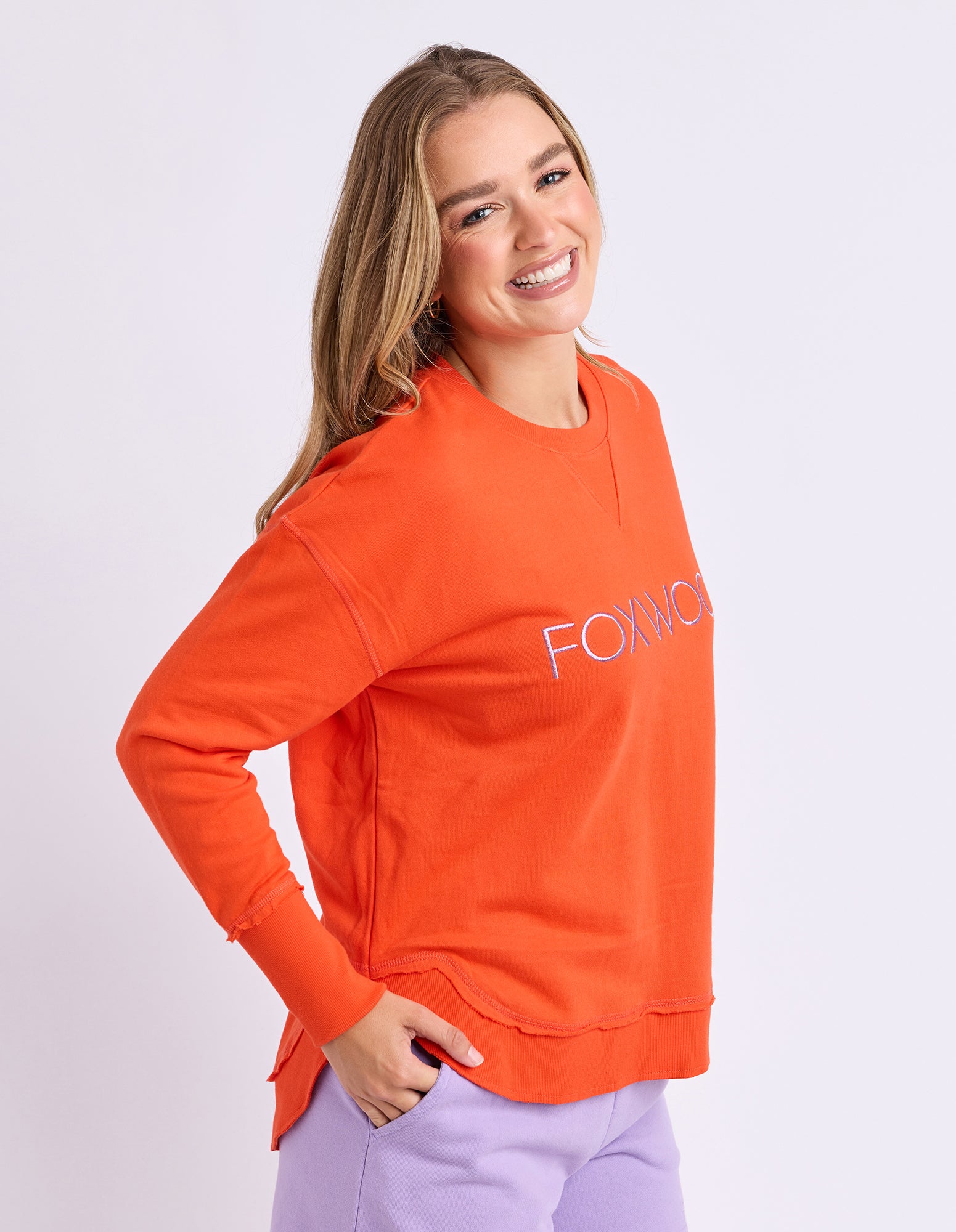Image of Foxwood Simplified Metallic Crew - Grenadine