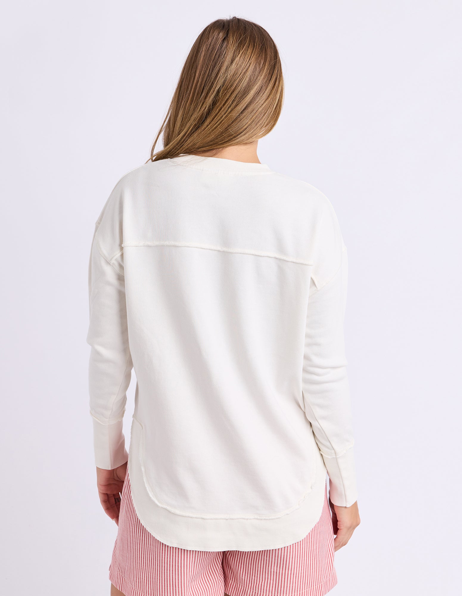 Image of Foxwood Simplified Metallic Crew - Ecru