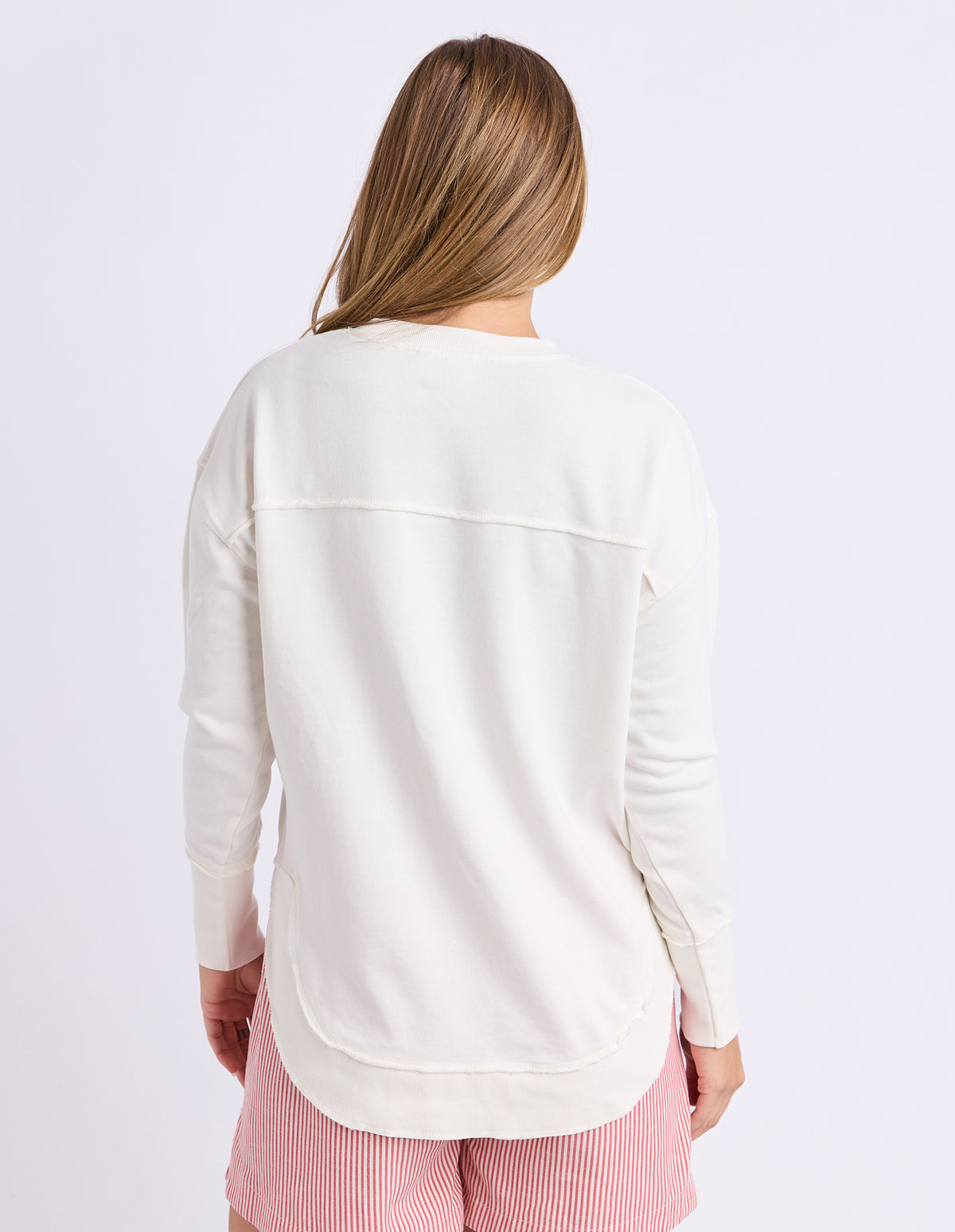 Foxwood Simplified Metallic Crew - Ecru