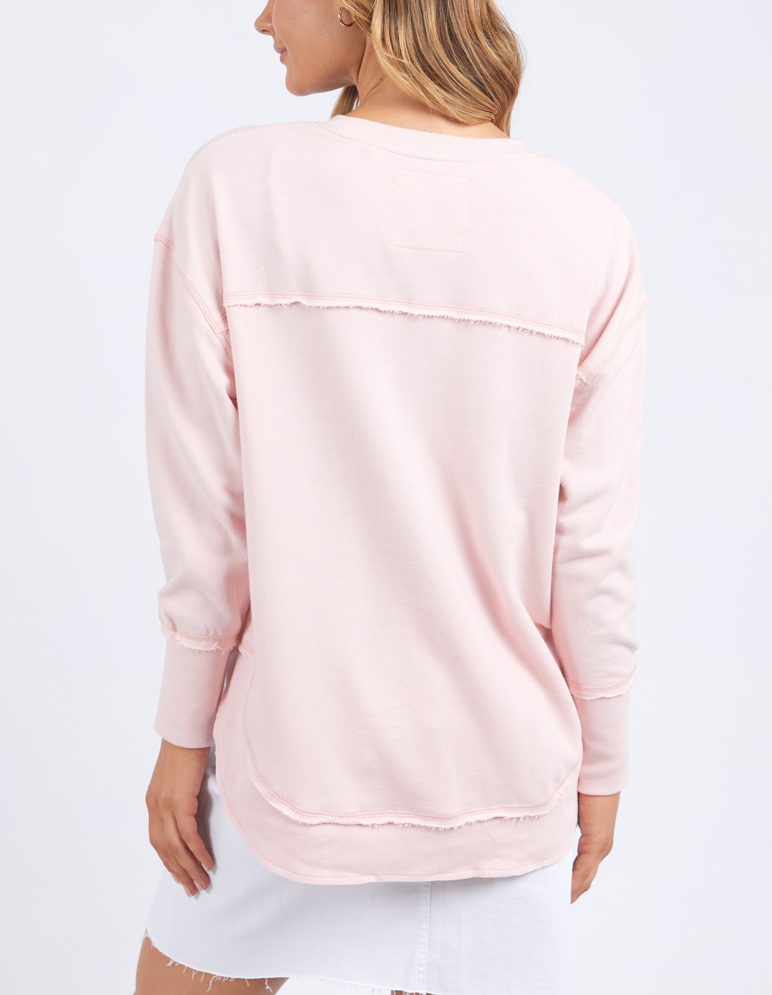 Collection of Foxwood Simplified Metallic Crew - Pale Pink in a gallery layout