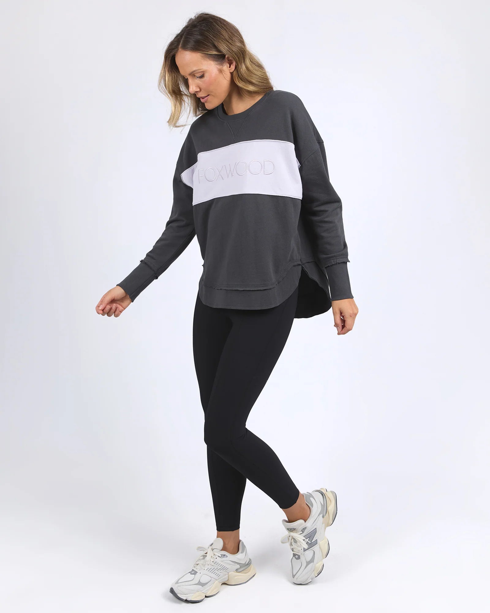 Collection of Foxwood Simplified Tonal Crew - Coal in a gallery layout