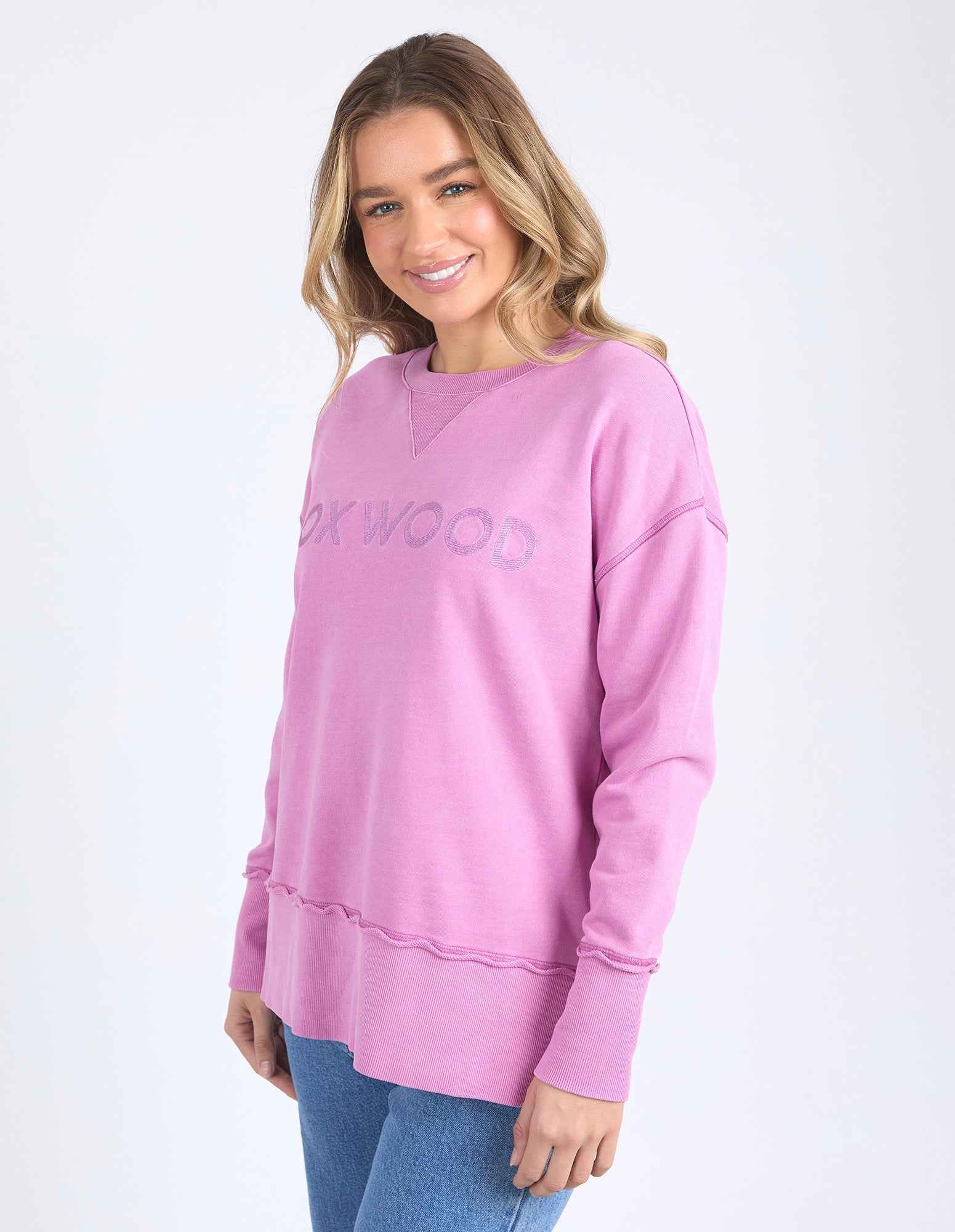 Collection of Foxwood Illusion Crew - Fuchsia in a gallery layout