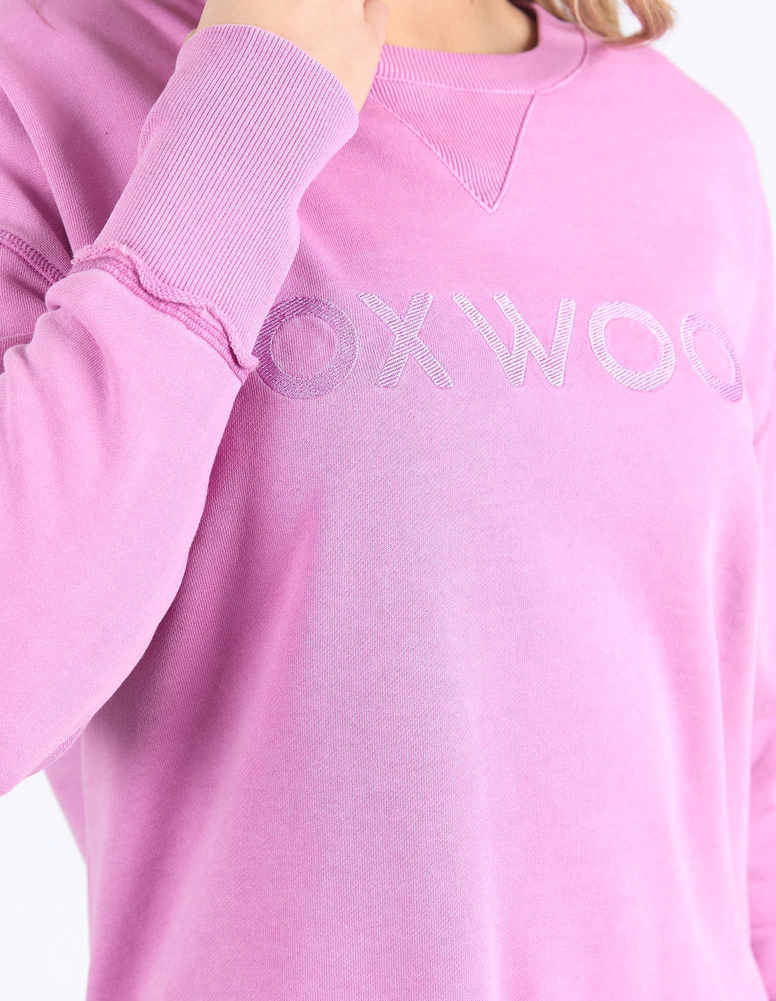 Collection of Foxwood Illusion Crew - Fuchsia in a gallery layout