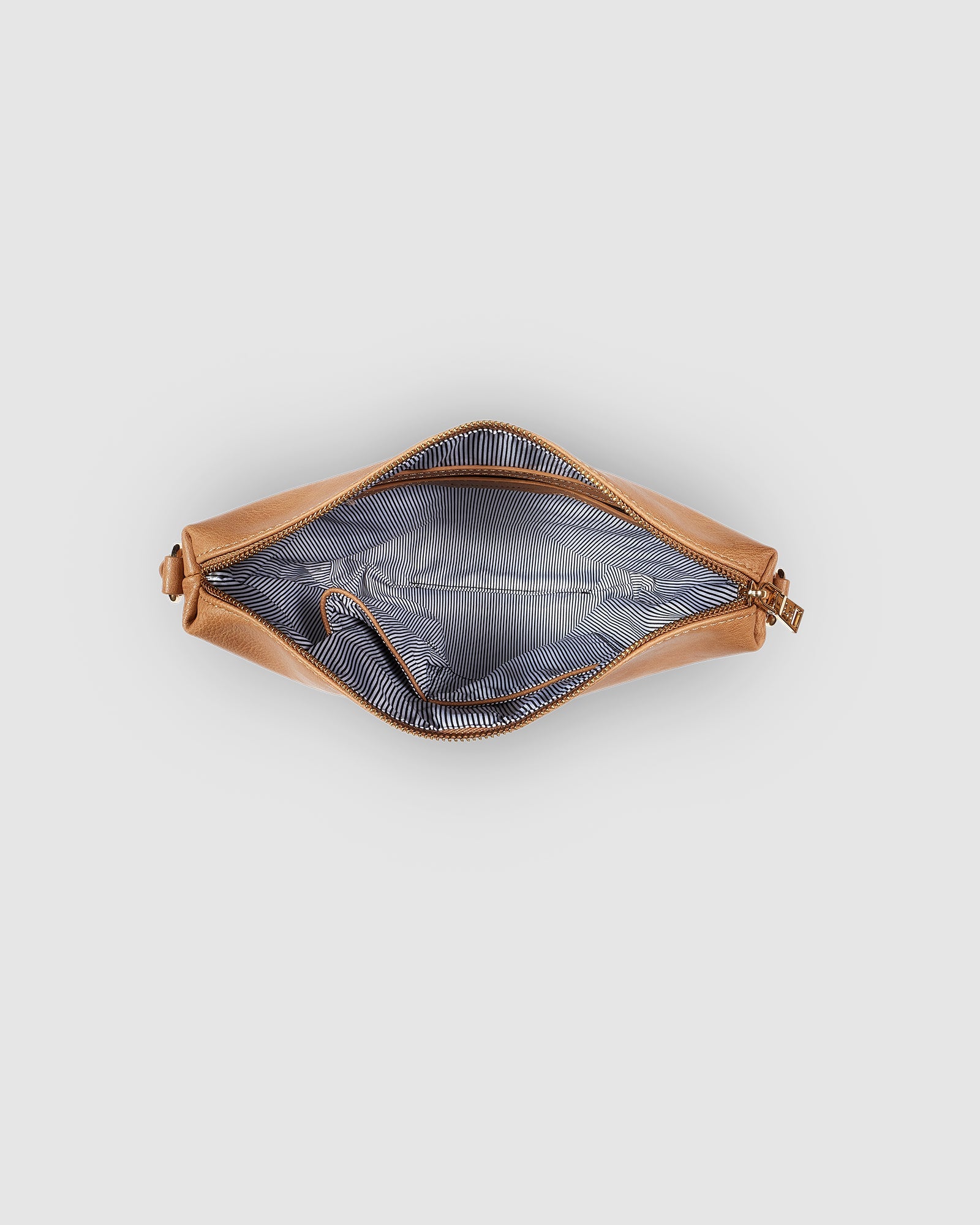 Collection of Louenhide Kasey Stripe Crossbody Bag  - Camel in a gallery layout