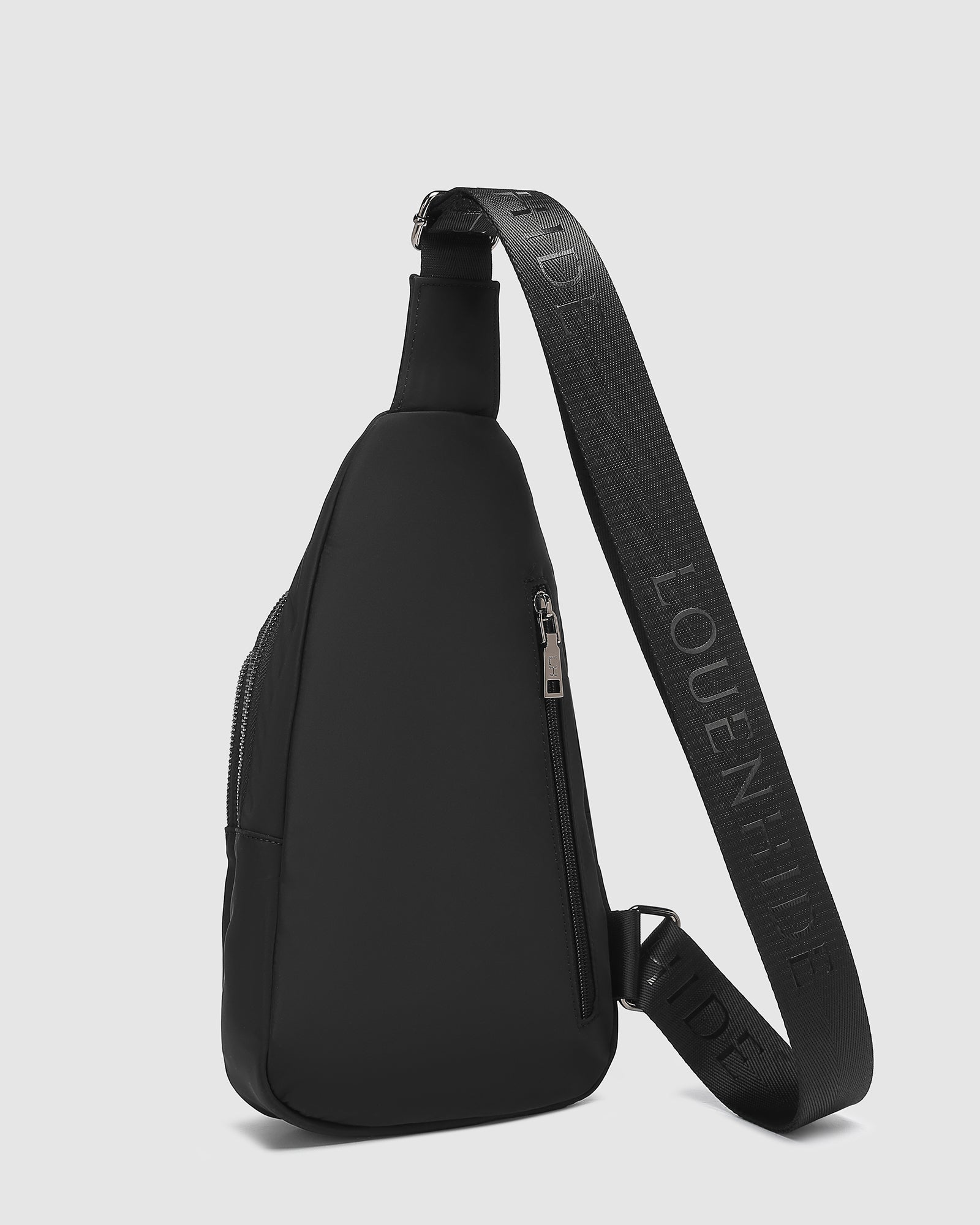 Collection of Louenhide Boyd Nylon Sling Bag - Black in a gallery layout