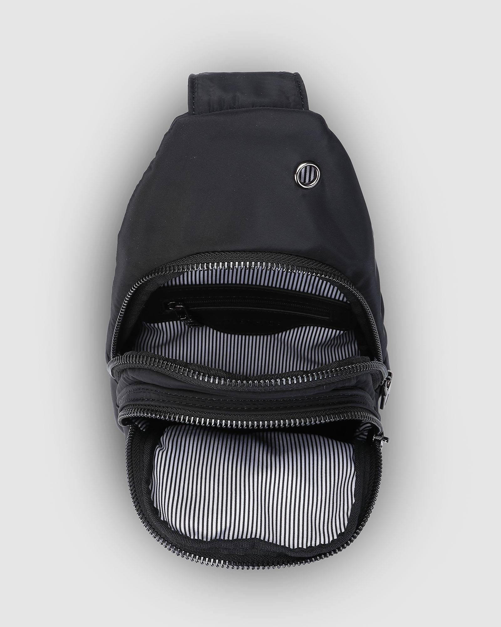 Collection of Louenhide Boyd Nylon Sling Bag - Black in a gallery layout
