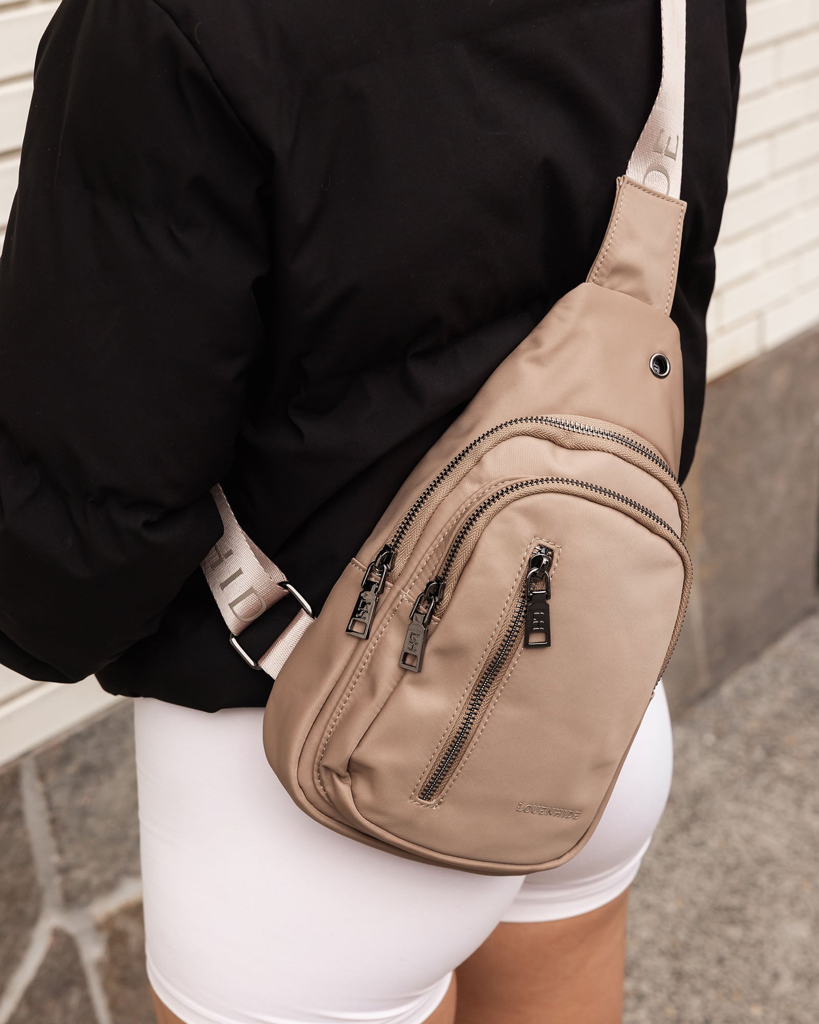 Louenhide Boyd Nylon Sling Bag - Mocha