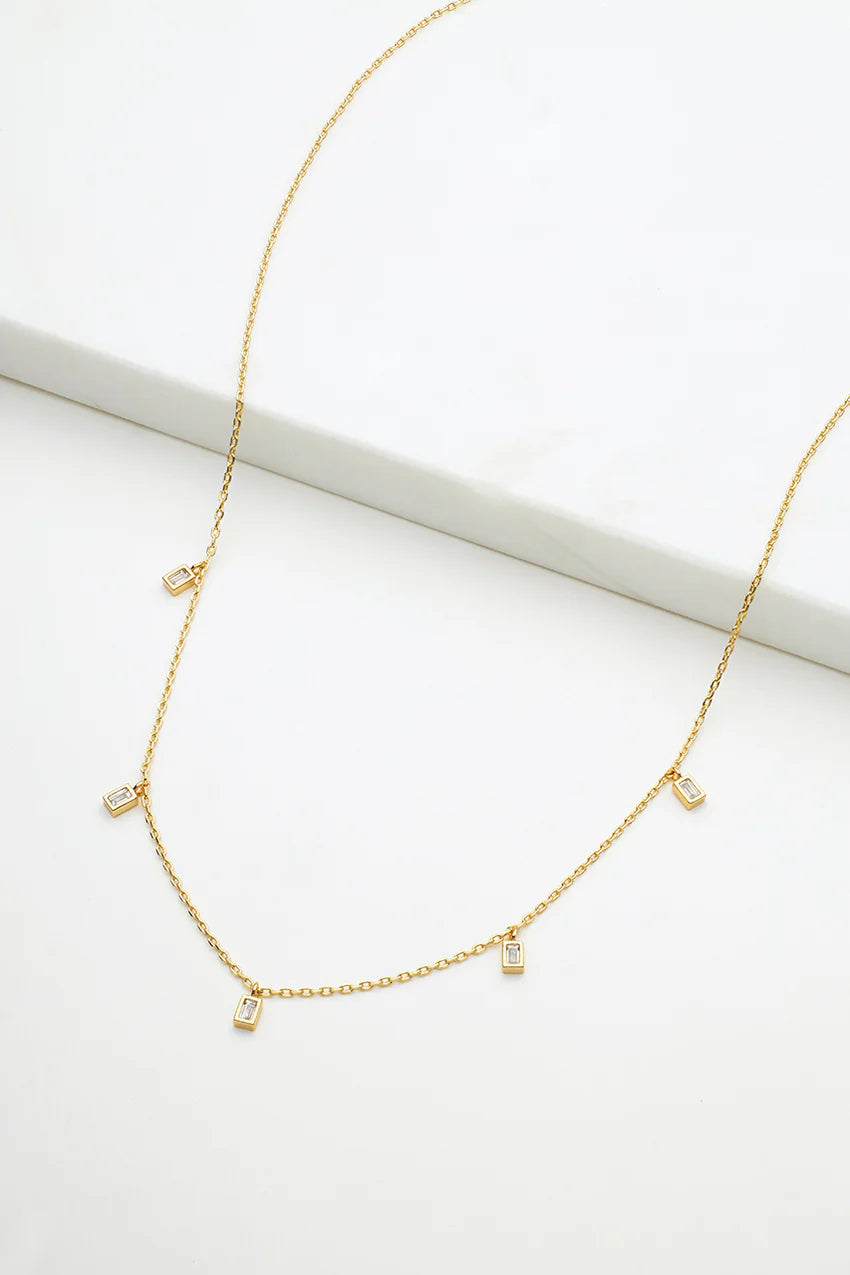 Zafino Baguette Mini Necklace - Gold