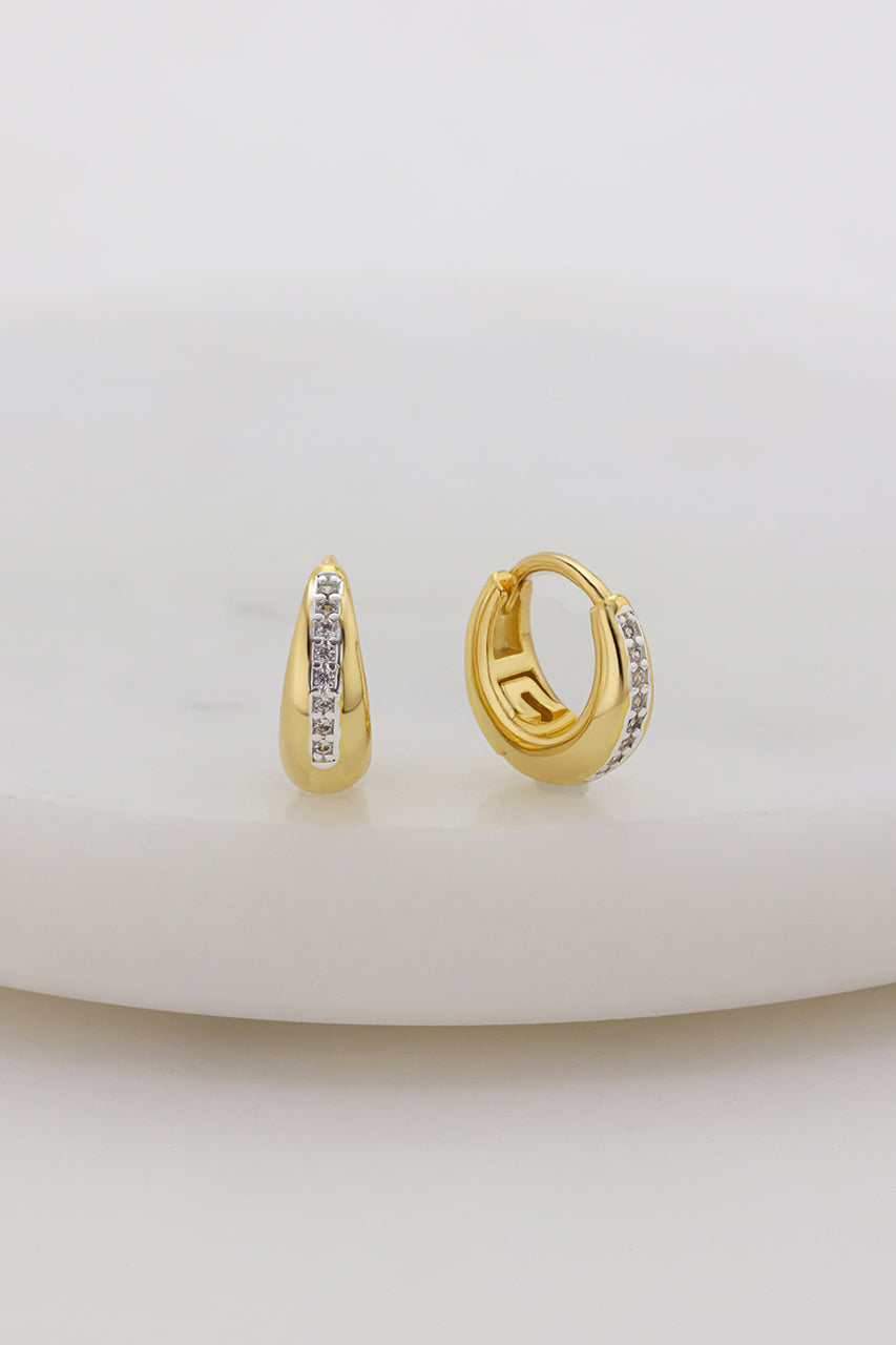 Collection of Zafino Hayley Huggie - Gold in a gallery layout