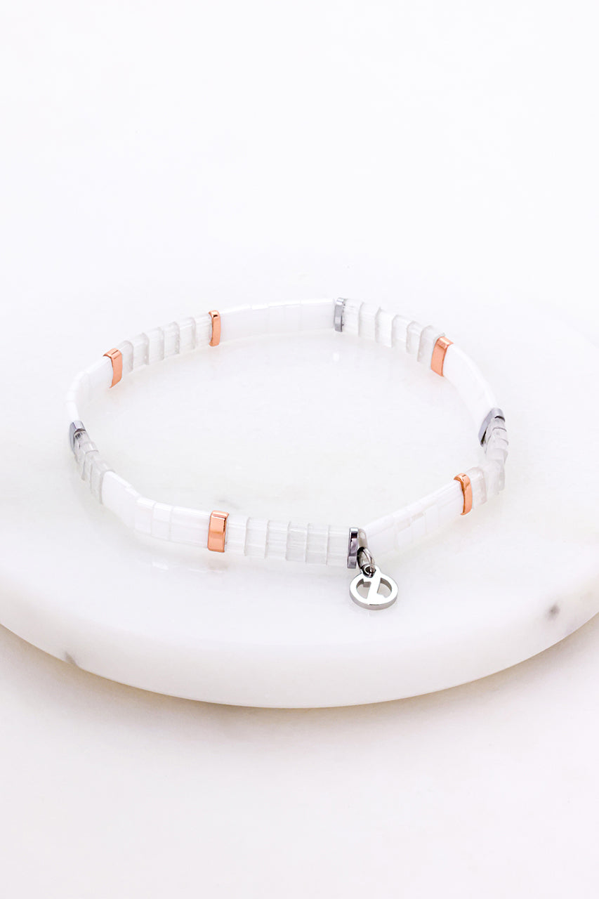 Zafino Tile Bracelet - Rose/Silver