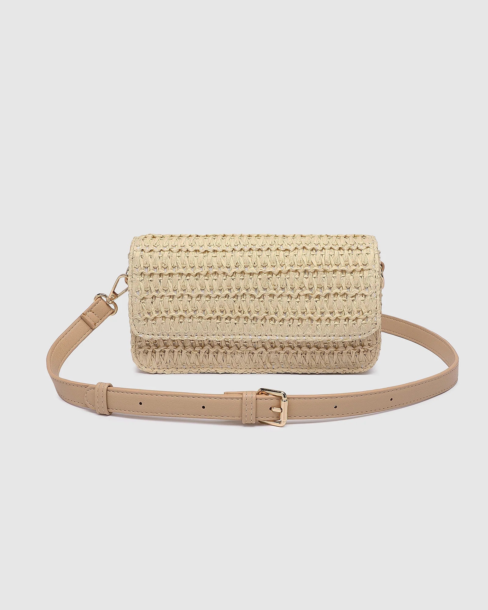 Collection of Louenhide Freya Raffia Crossbody Bag - Natural in a gallery layout