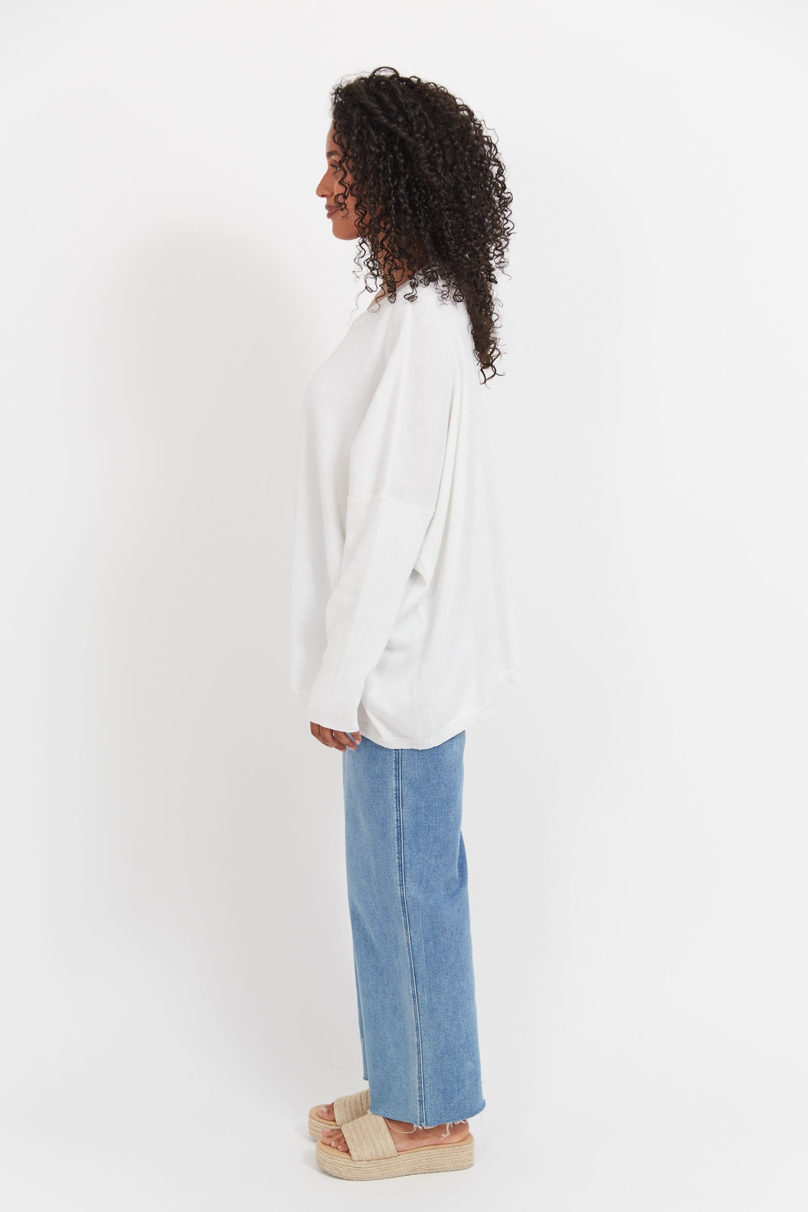 Collection of Haven Jumper - White in a gallery layout