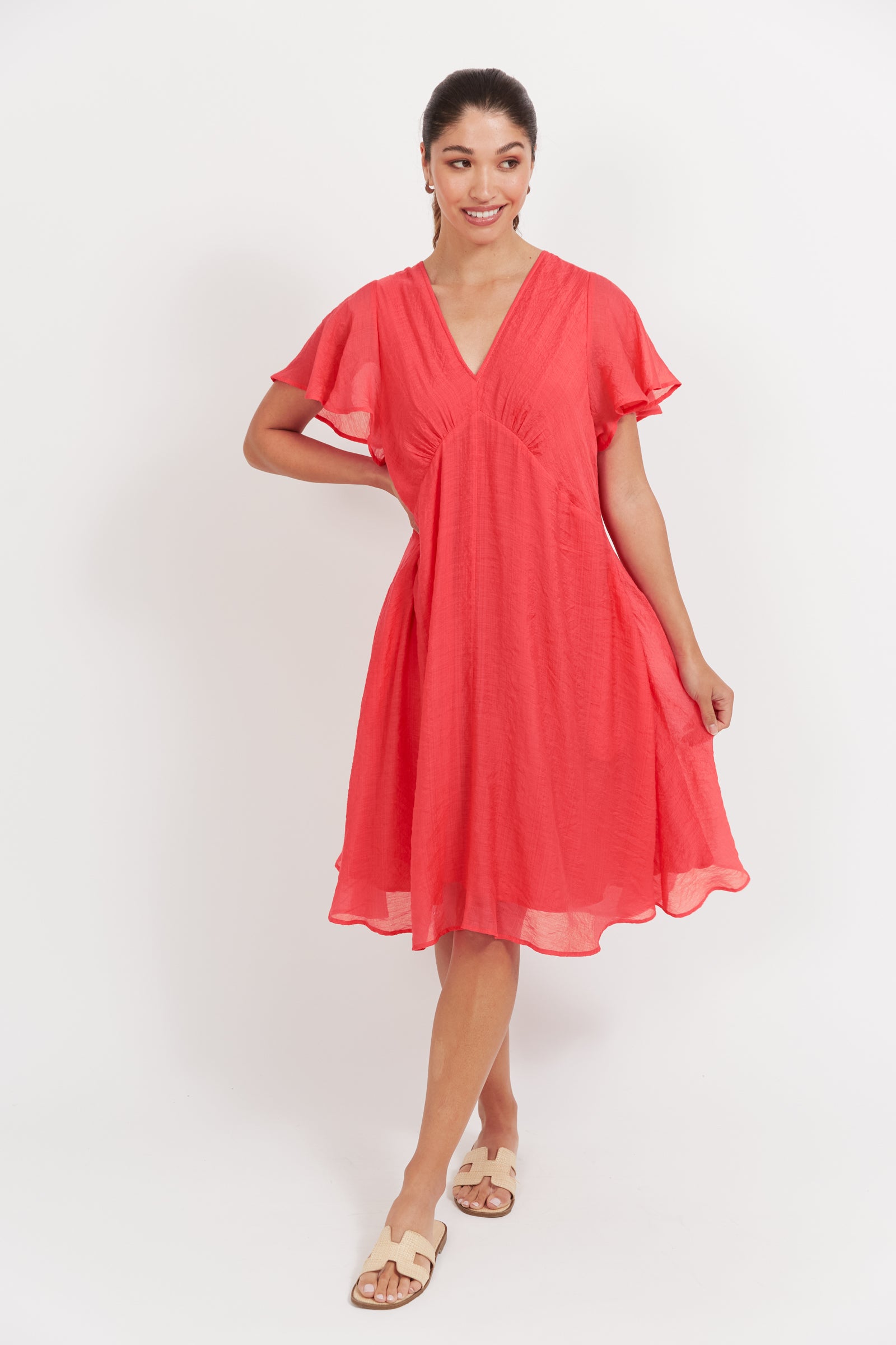 Collection of Haven Baja Dress - Punch in a gallery layout