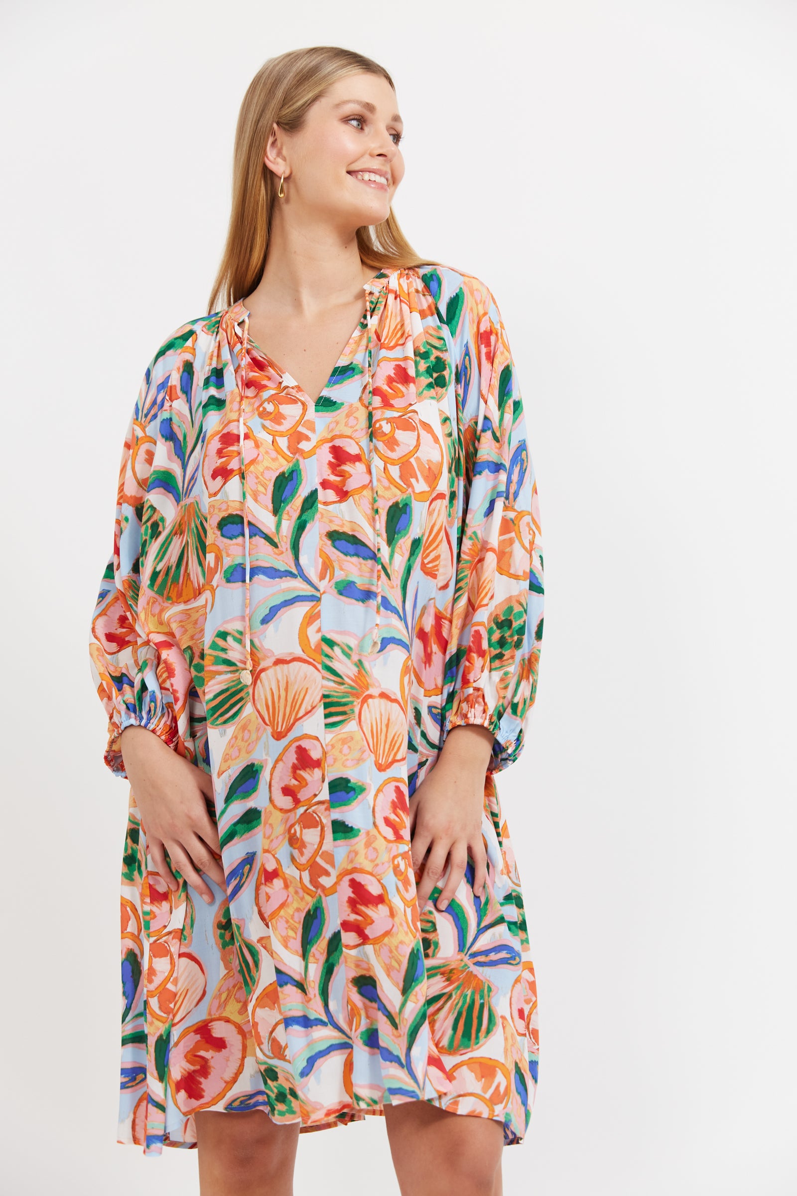 Collection of Haven Baja Relaxed Dress - Tide in a gallery layout