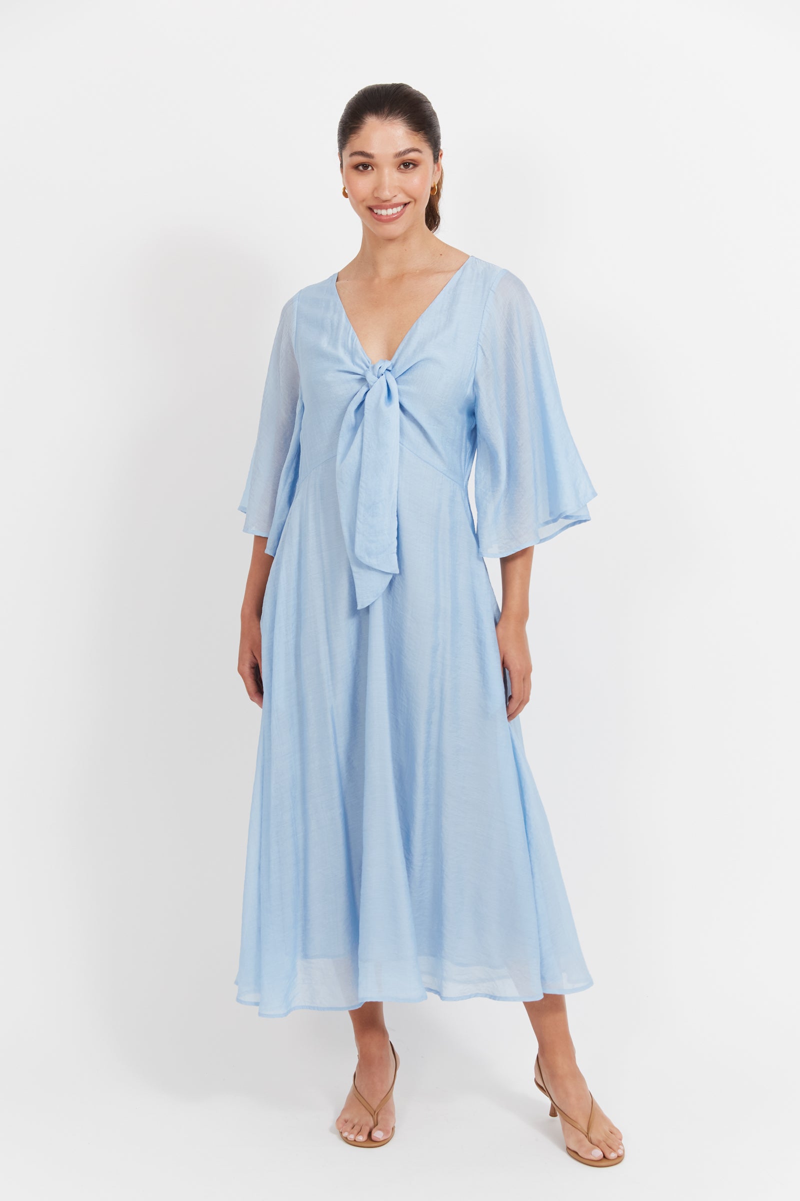 Haven Baja Tie Midi Dress - Safira