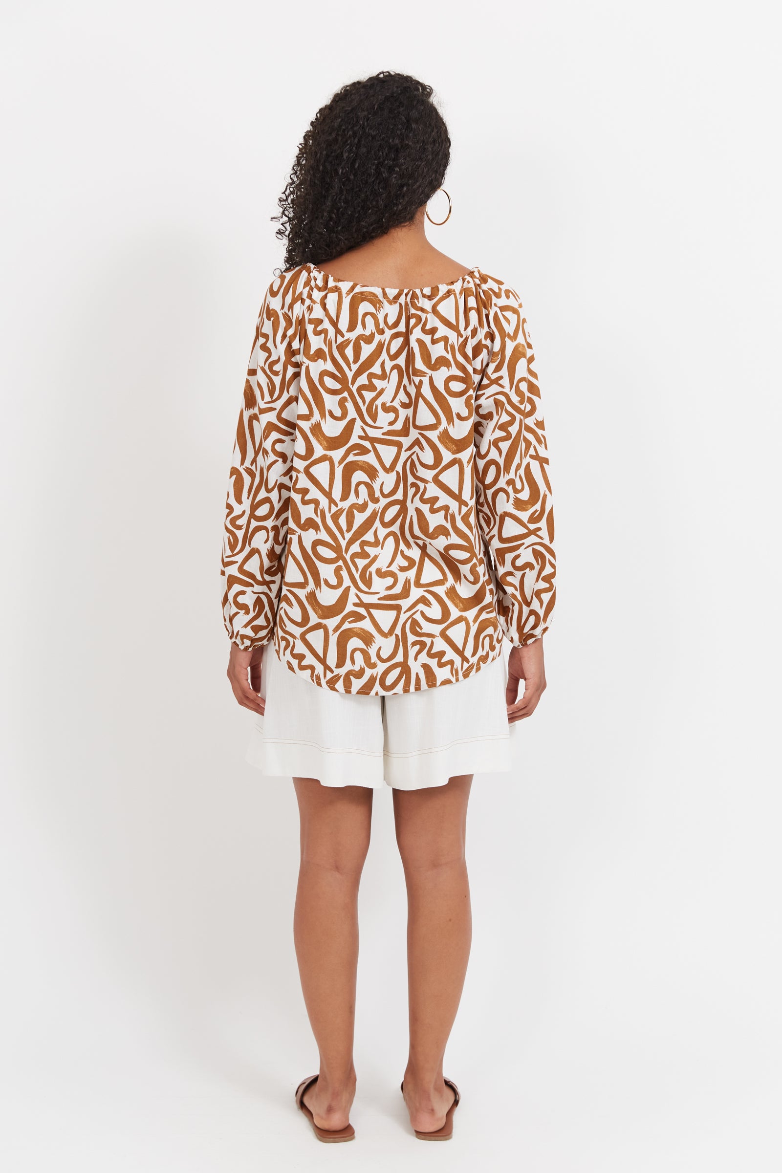 Collection of Haven Bahama Button Tie Top - Opus Tan in a gallery layout