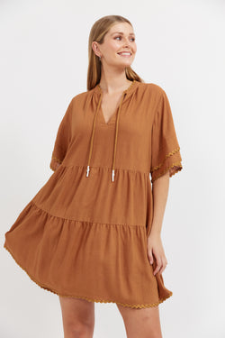 Collection of Haven Haiti Dress - Tan in a gallery layout