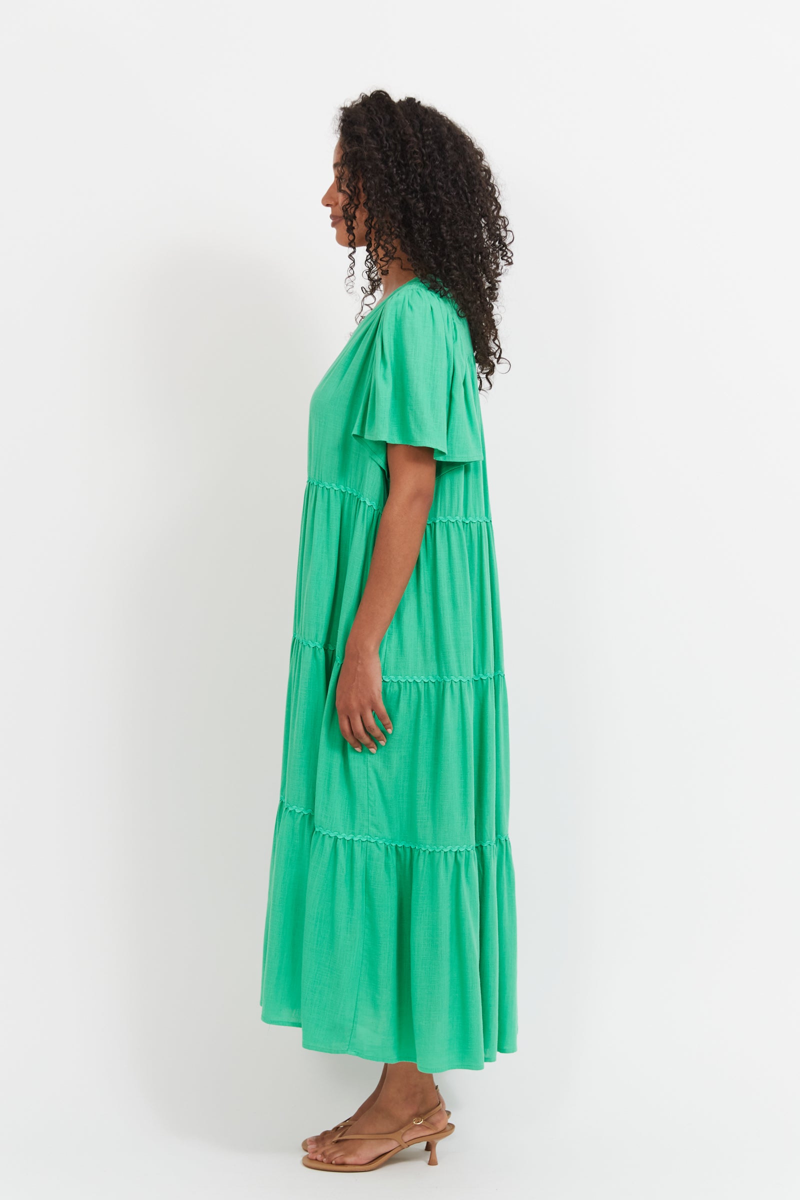 Collection of Haven Haiti Maxi Dress - Green in a gallery layout