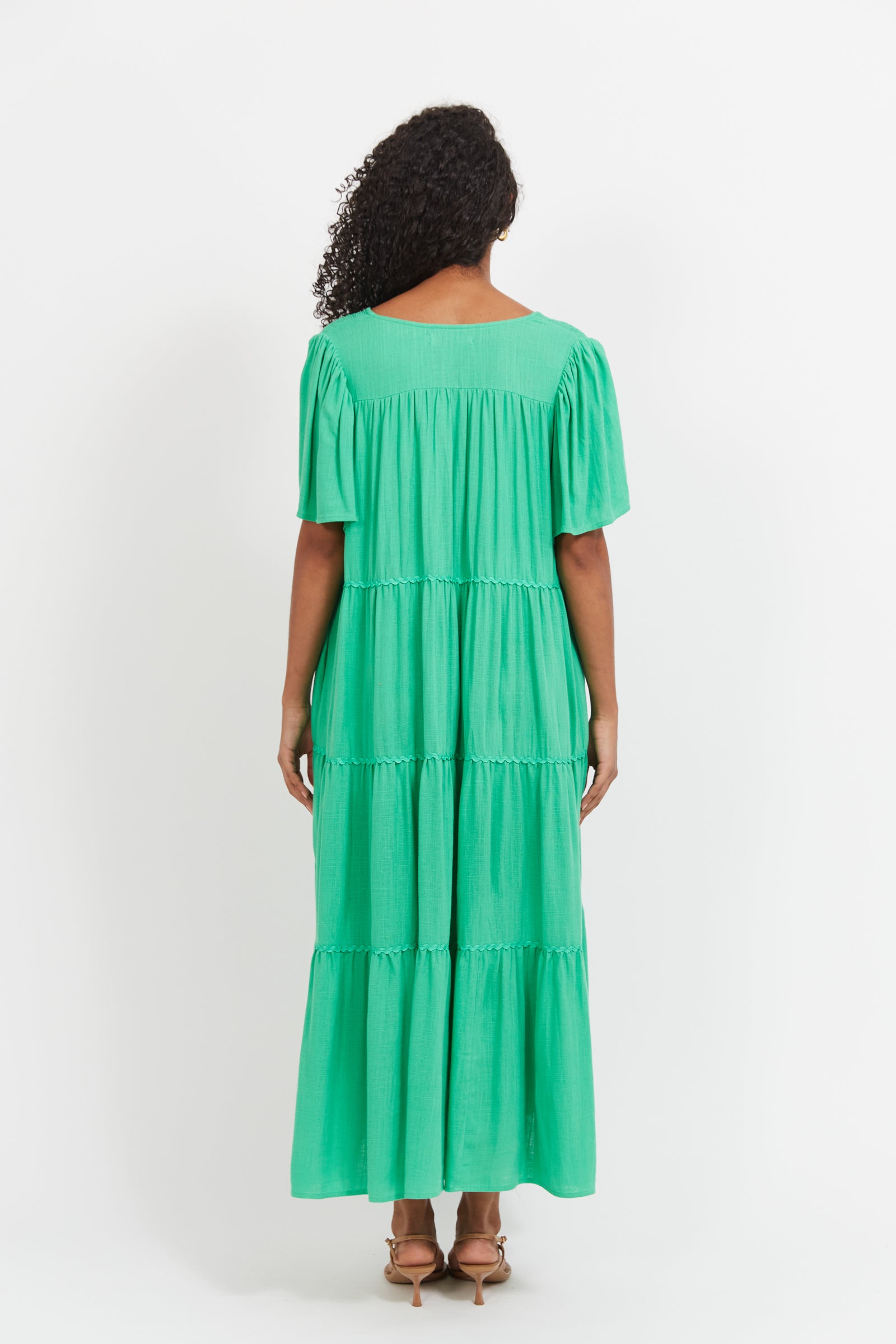 Collection of Haven Haiti Maxi Dress - Green in a gallery layout