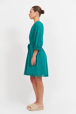 Collection of Haven Santos Dress - Teal in a gallery layout