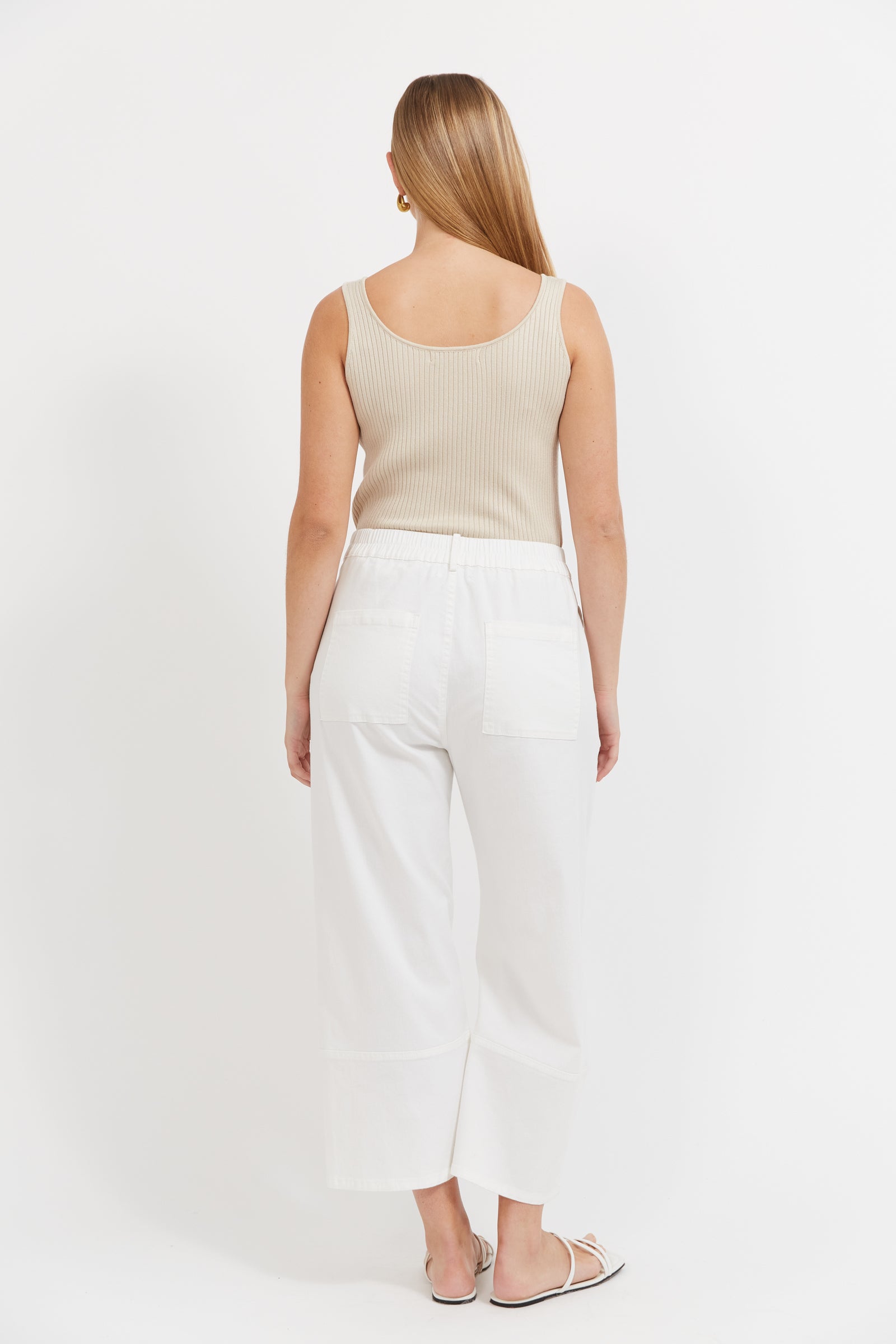 Collection of Haven Panama Pant - White in a gallery layout