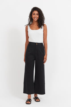 Collection of Haven Panama Pant - Black in a gallery layout
