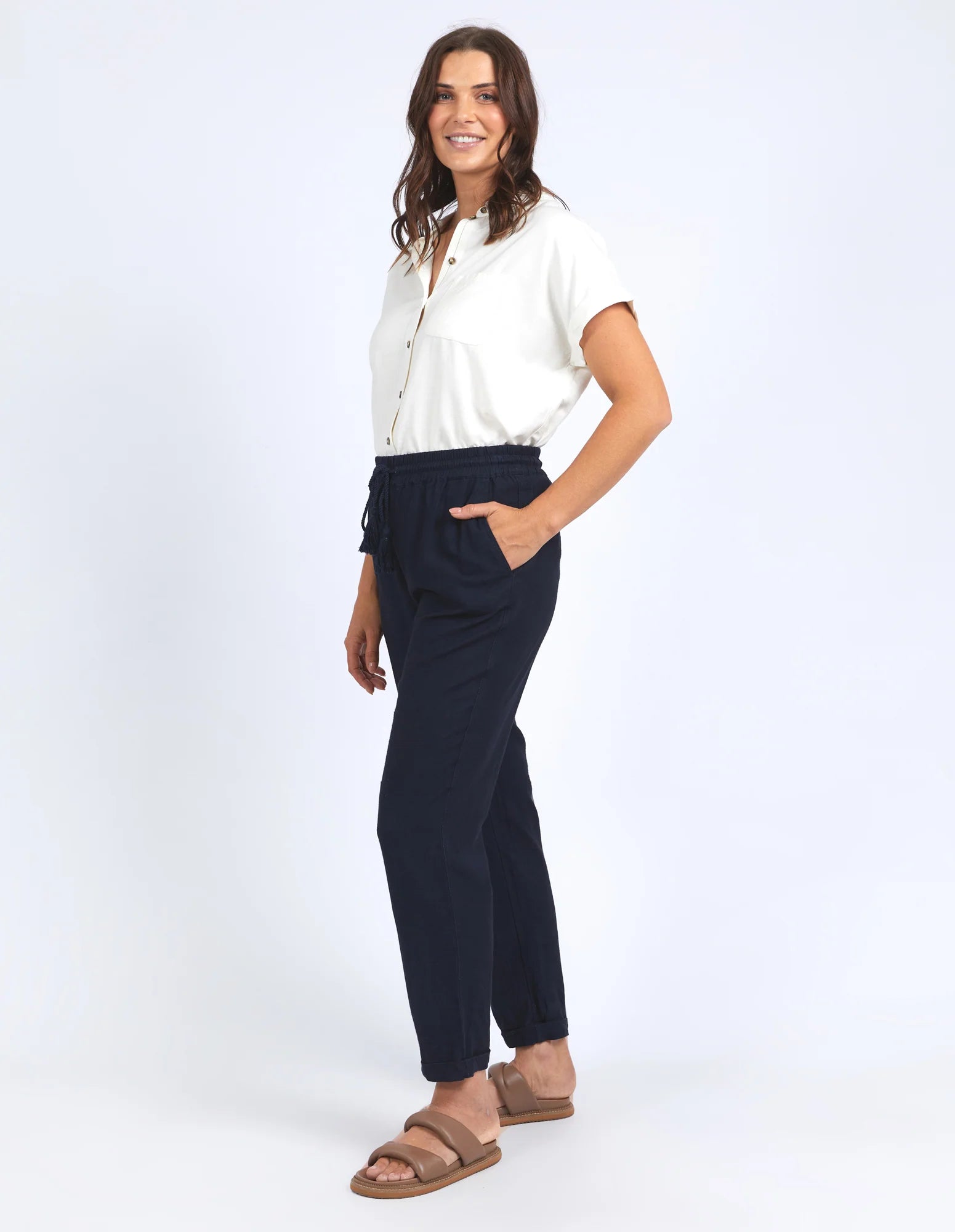 Collection of Elm Clem Relaxed Pant - Dark Sapphire in a gallery layout