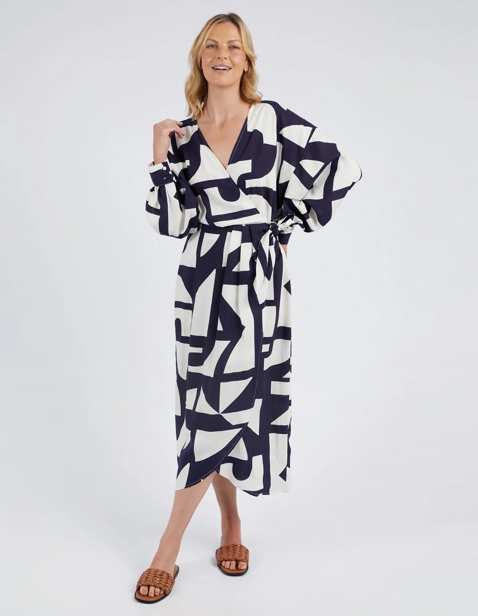 Elm Dali Abstract Dress- Midnight