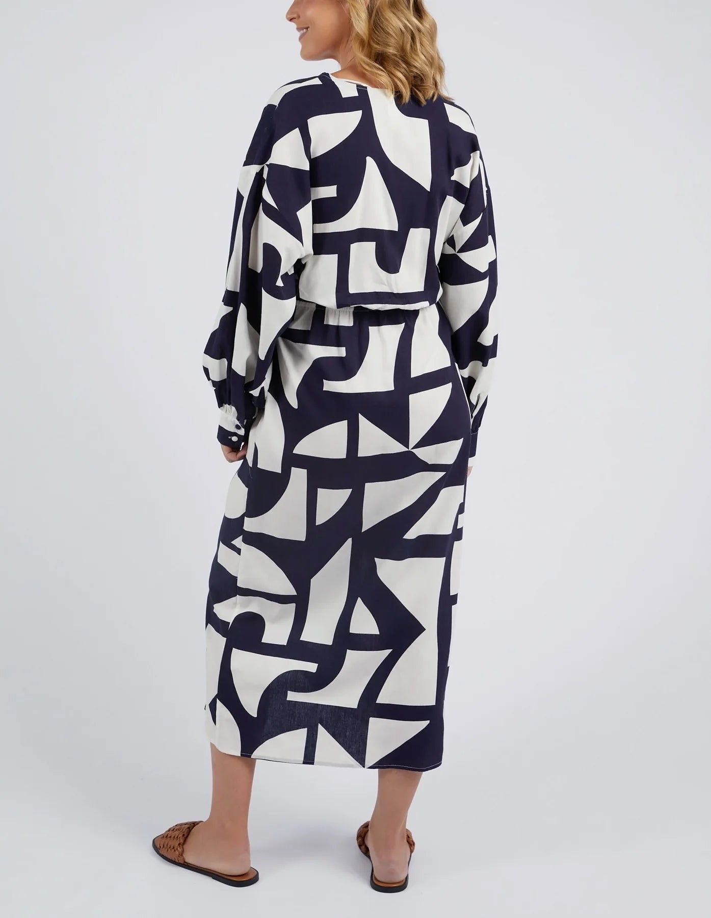Collection of Elm Dali Abstract Dress- Midnight in a gallery layout