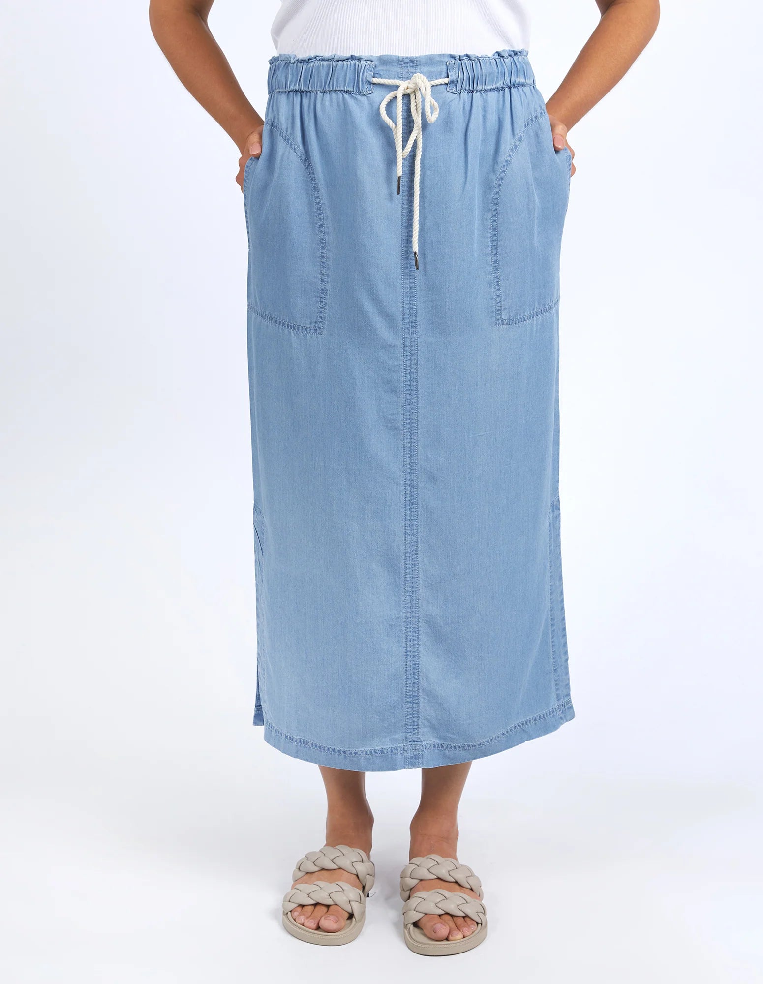 Collection of Elm Penny Utility Skirt - Blue in a gallery layout