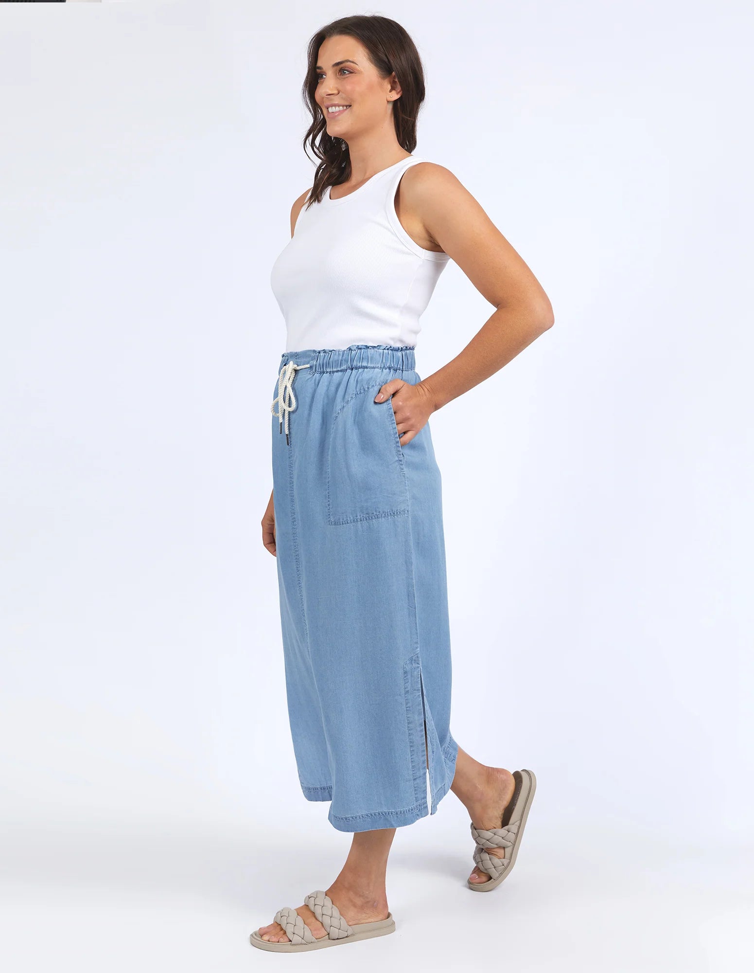 Collection of Elm Penny Utility Skirt - Blue in a gallery layout