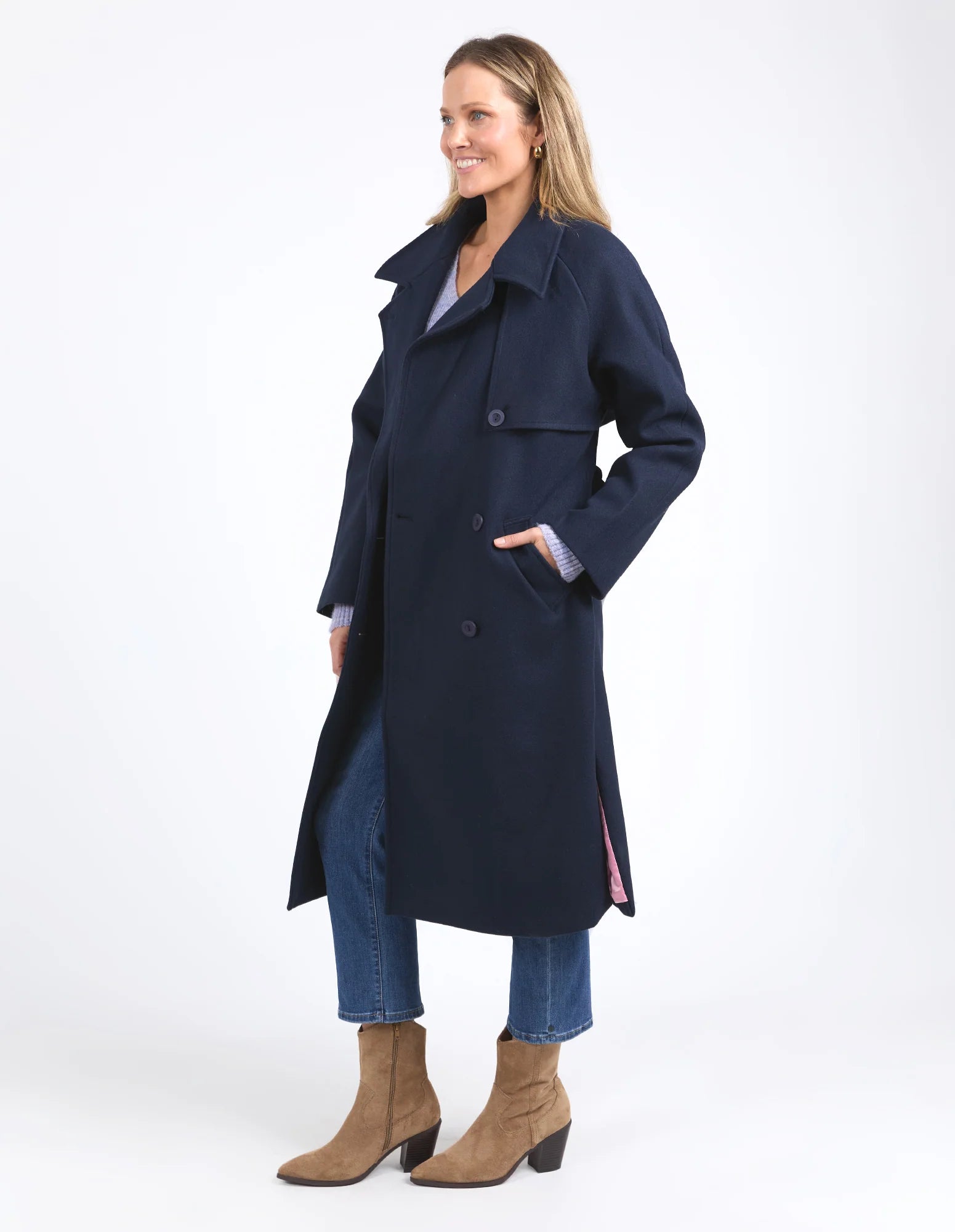 Elm Clemence Coat - Dark Sapphire