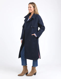 Collection of Elm Clemence Coat - Dark Sapphire in a gallery layout