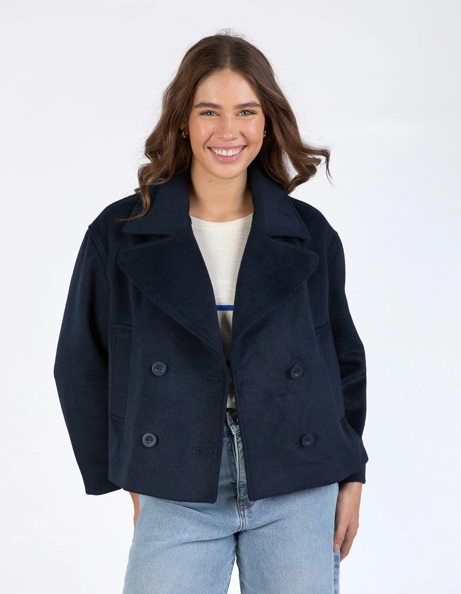 Elm Harley Peacoat - Dark Sapphire