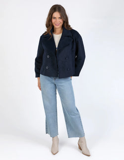 Collection of Elm Harley Peacoat - Dark Sapphire in a gallery layout