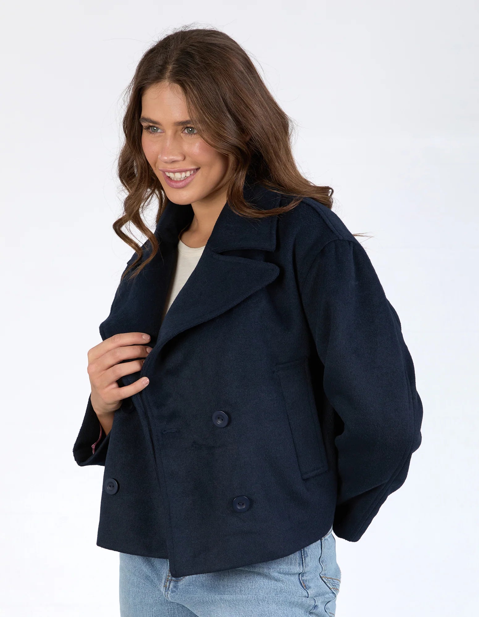 Elm Harley Peacoat - Dark Sapphire