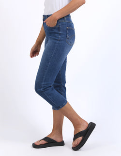 Collection of Elm Mollie Capri Jean - Blue in a gallery layout