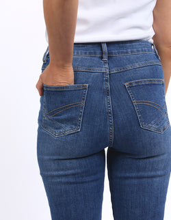 Collection of Elm Mollie Capri Jean - Blue in a gallery layout