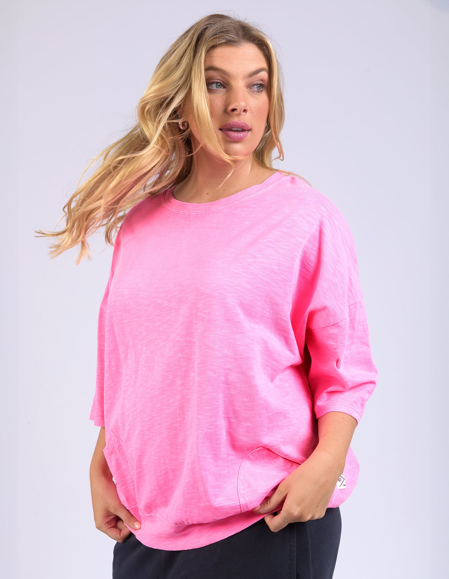 Image of Elm Fundamental Mazie Sweat - Neon Pink