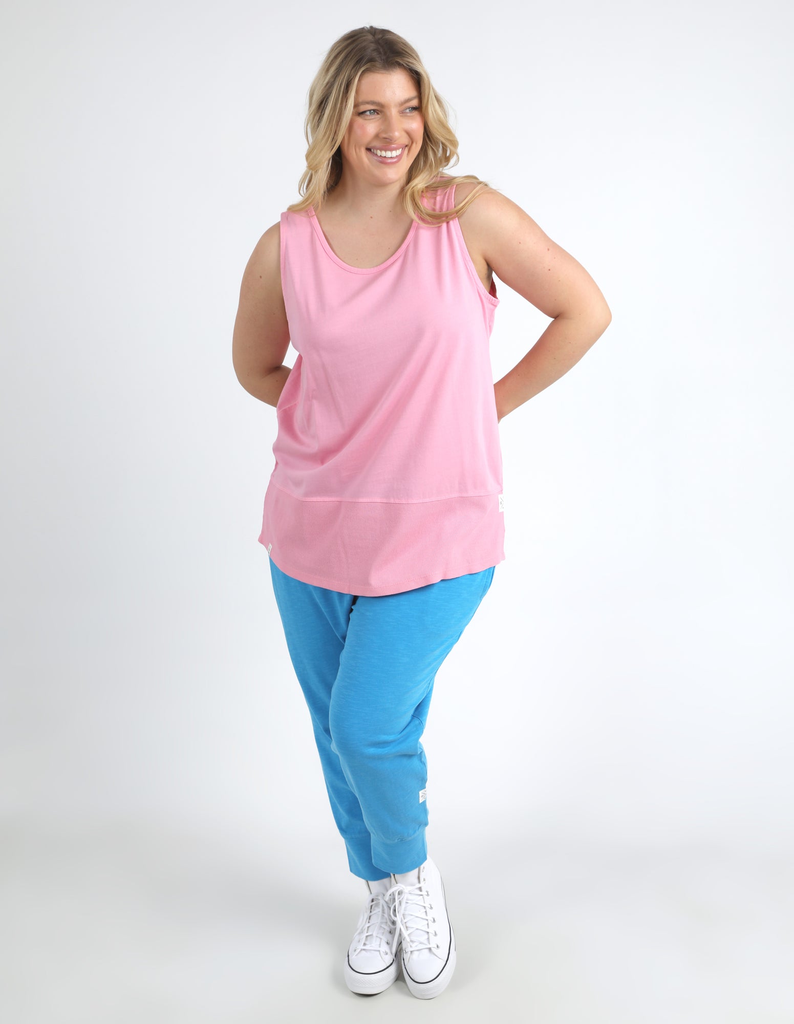 Elm Fundamental Rib Tank - Strawberry Pink