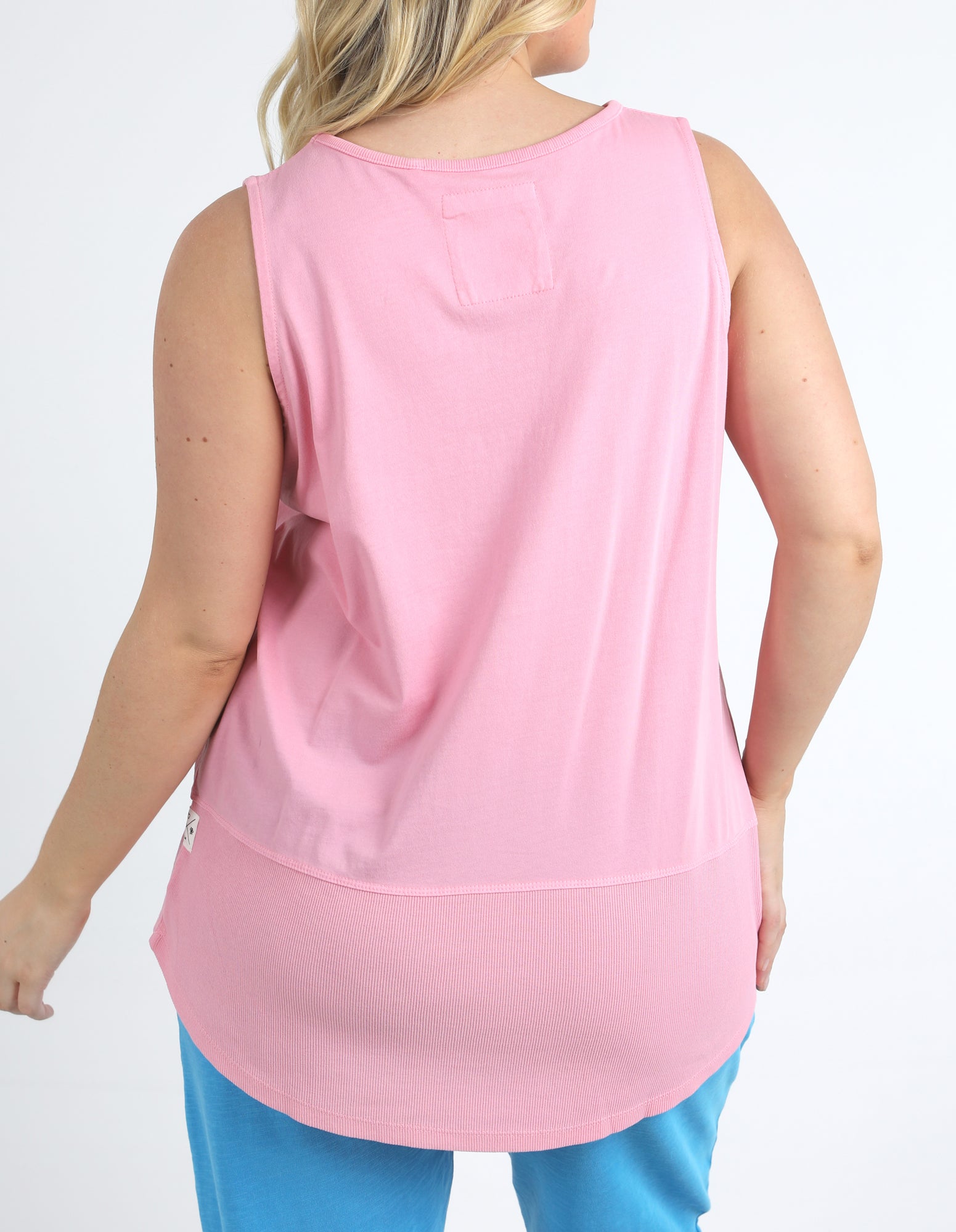 Image of Elm Fundamental Rib Tank - Strawberry Pink