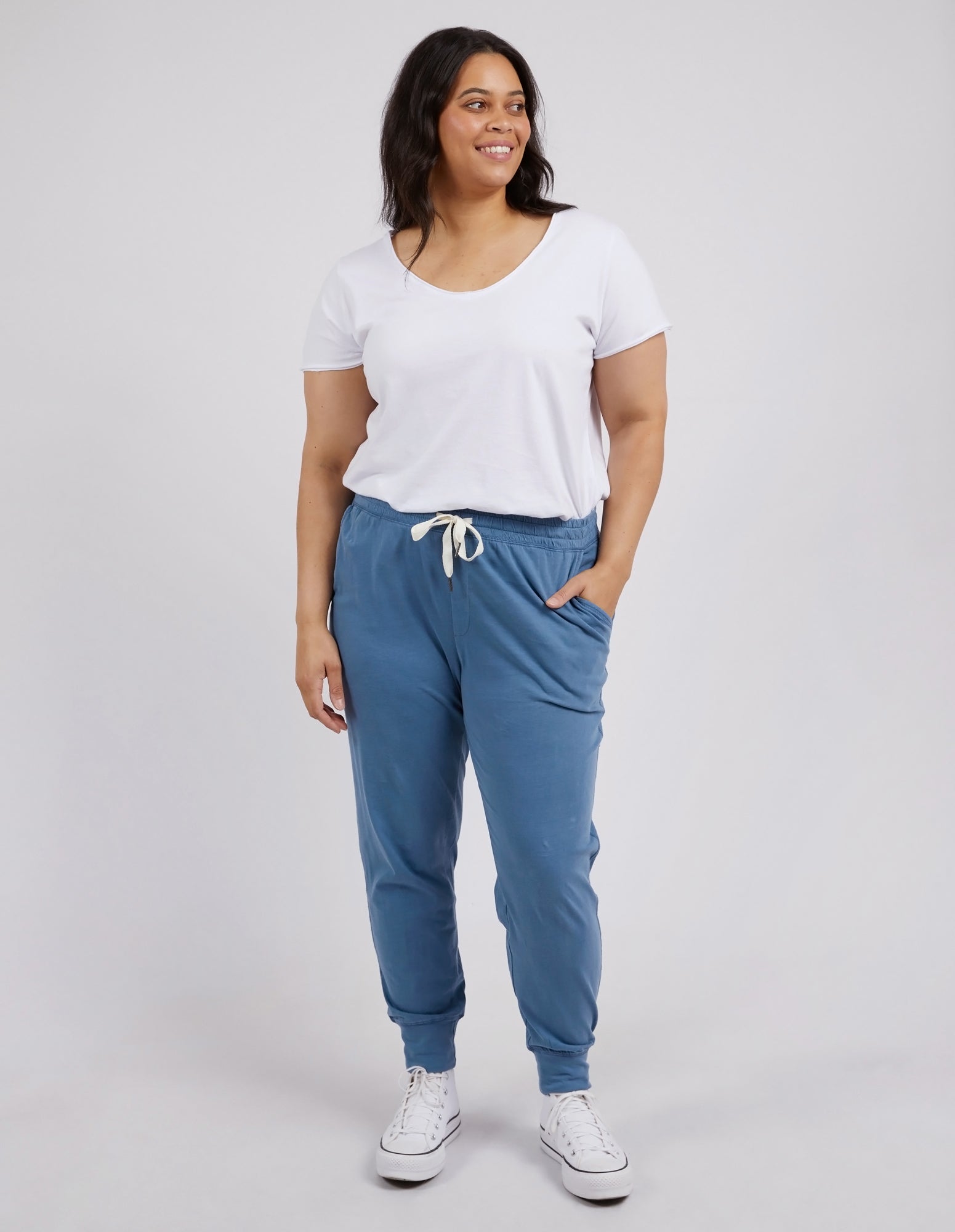 Image of Elm Wash Out Lounge Pant - Denim Blue
