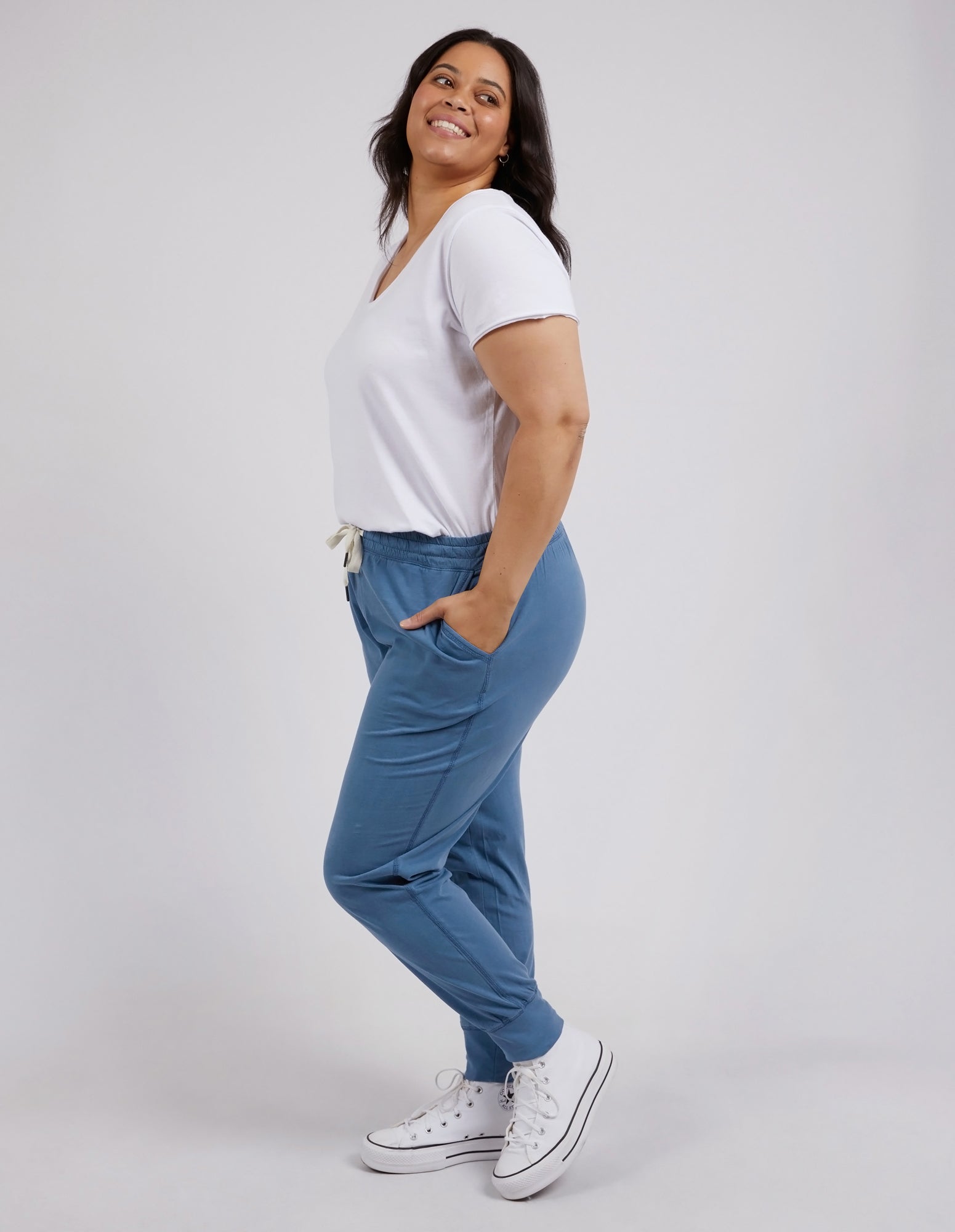 Image of Elm Wash Out Lounge Pant - Denim Blue