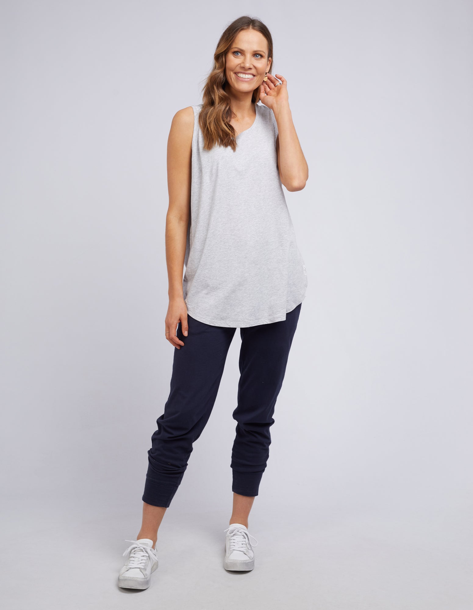 Elm Scoop Tank - Grey Marle