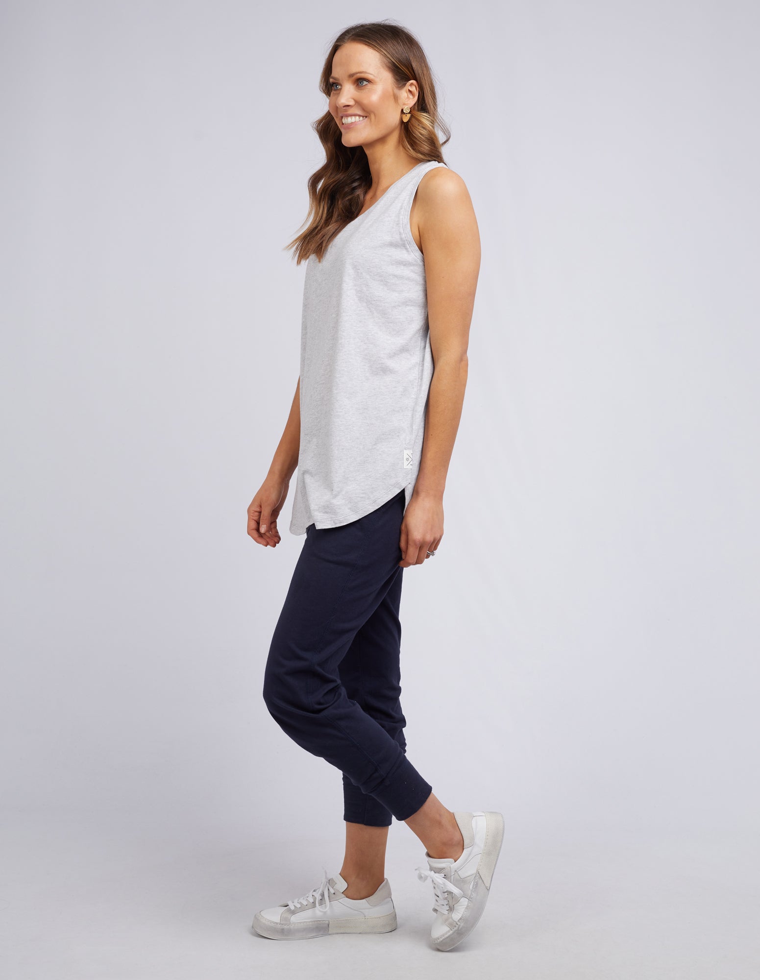 Image of Elm Scoop Tank - Grey Marle