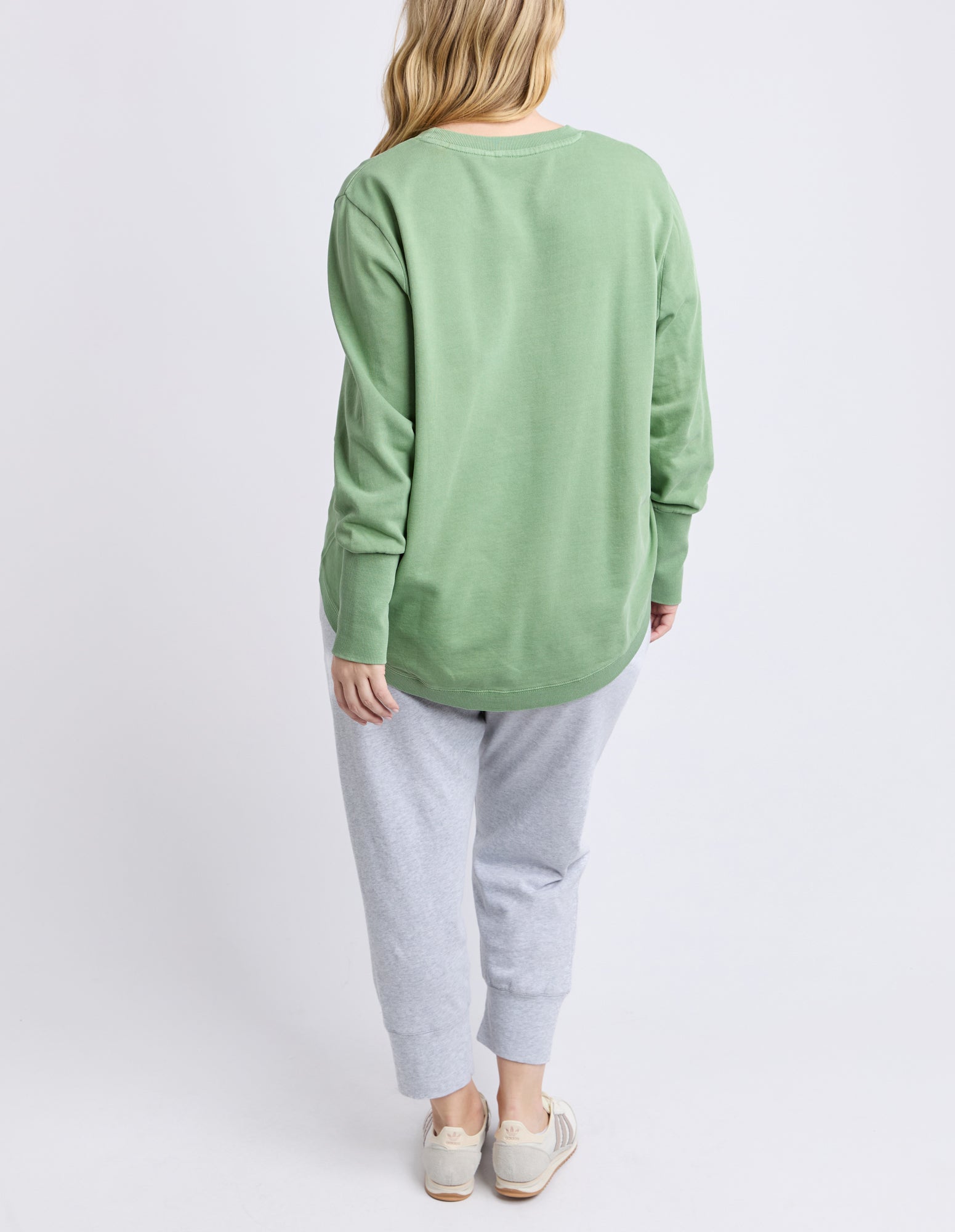 Image of Elm Divine Crew - Military Green
